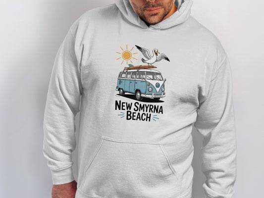 New Smyrna Beach Surf Van Graphic Hoodie product