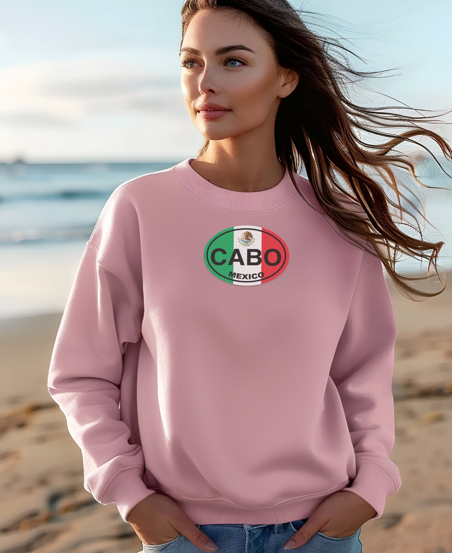 Cabo Mexico Graphic Pink Sweatshirt product type