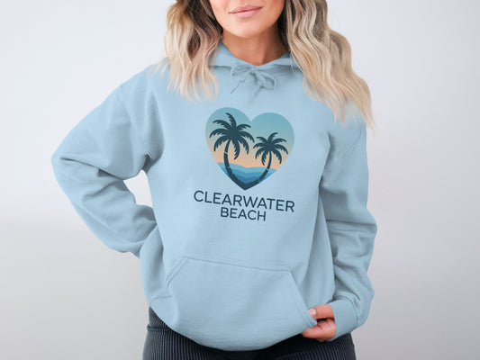 Clearwater Beach Heart Design Hoodie product type
