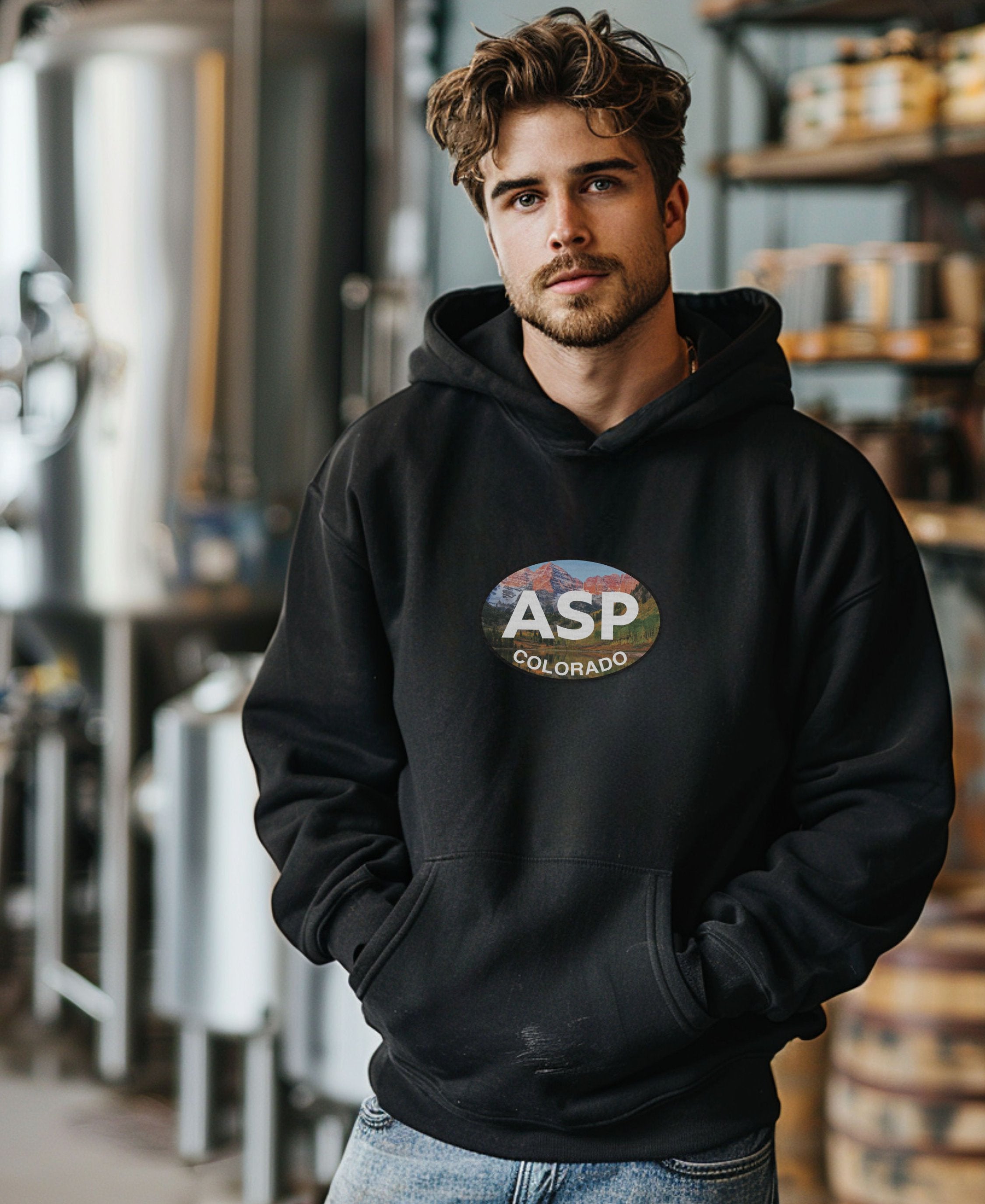 Aspen mens Hoodie: Aspen Snowmass, Winter X Games, Maroon Bells