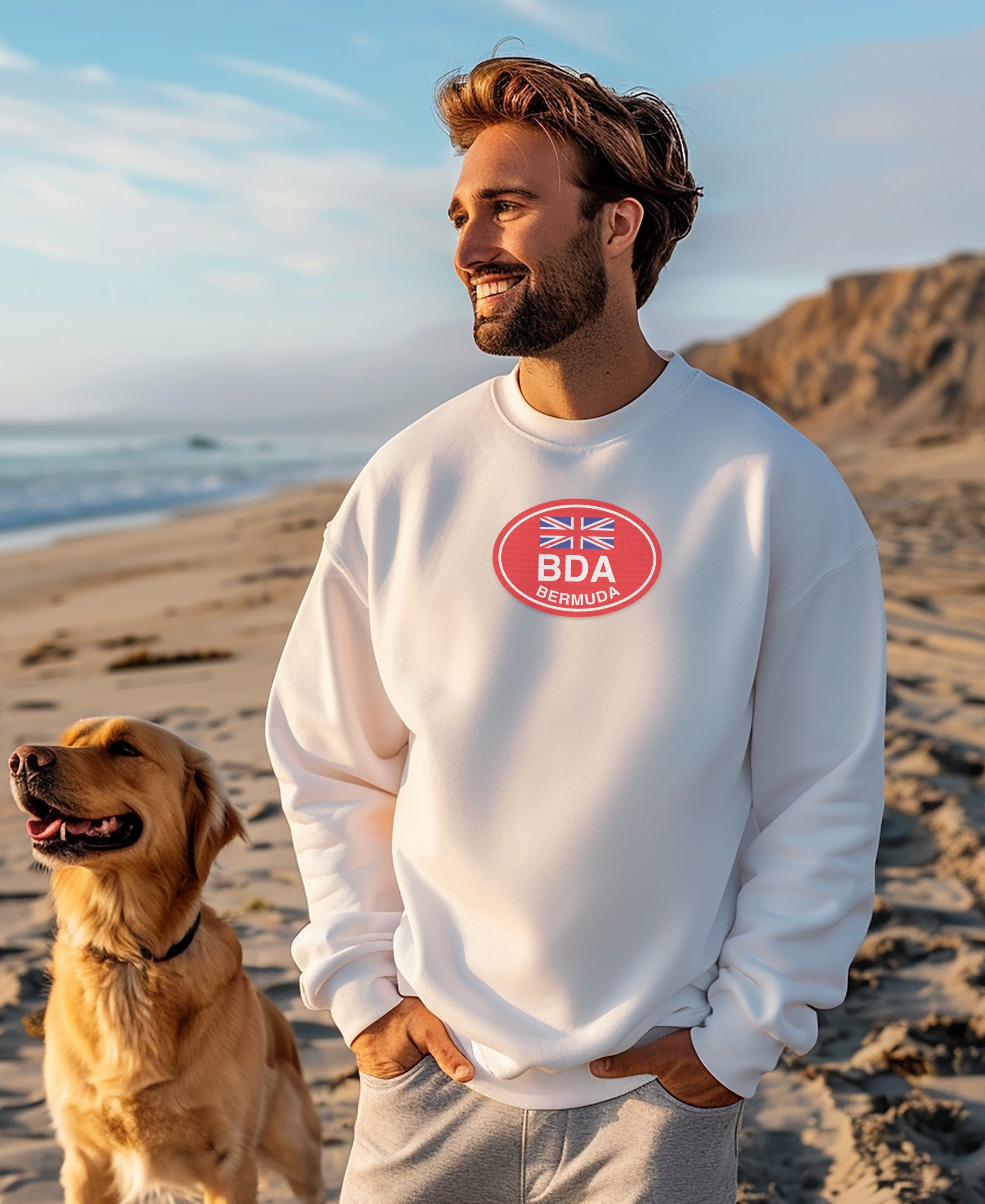 Bermuda BDA Logo White Casual Sweatshirt product type