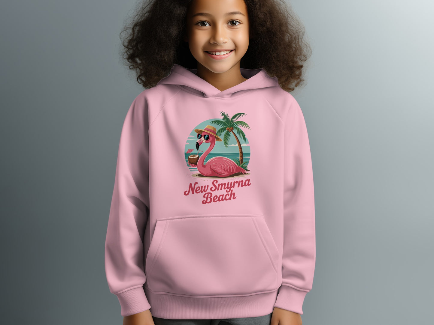 New Smyrna Beach Pink Flamingo Hoodie product
