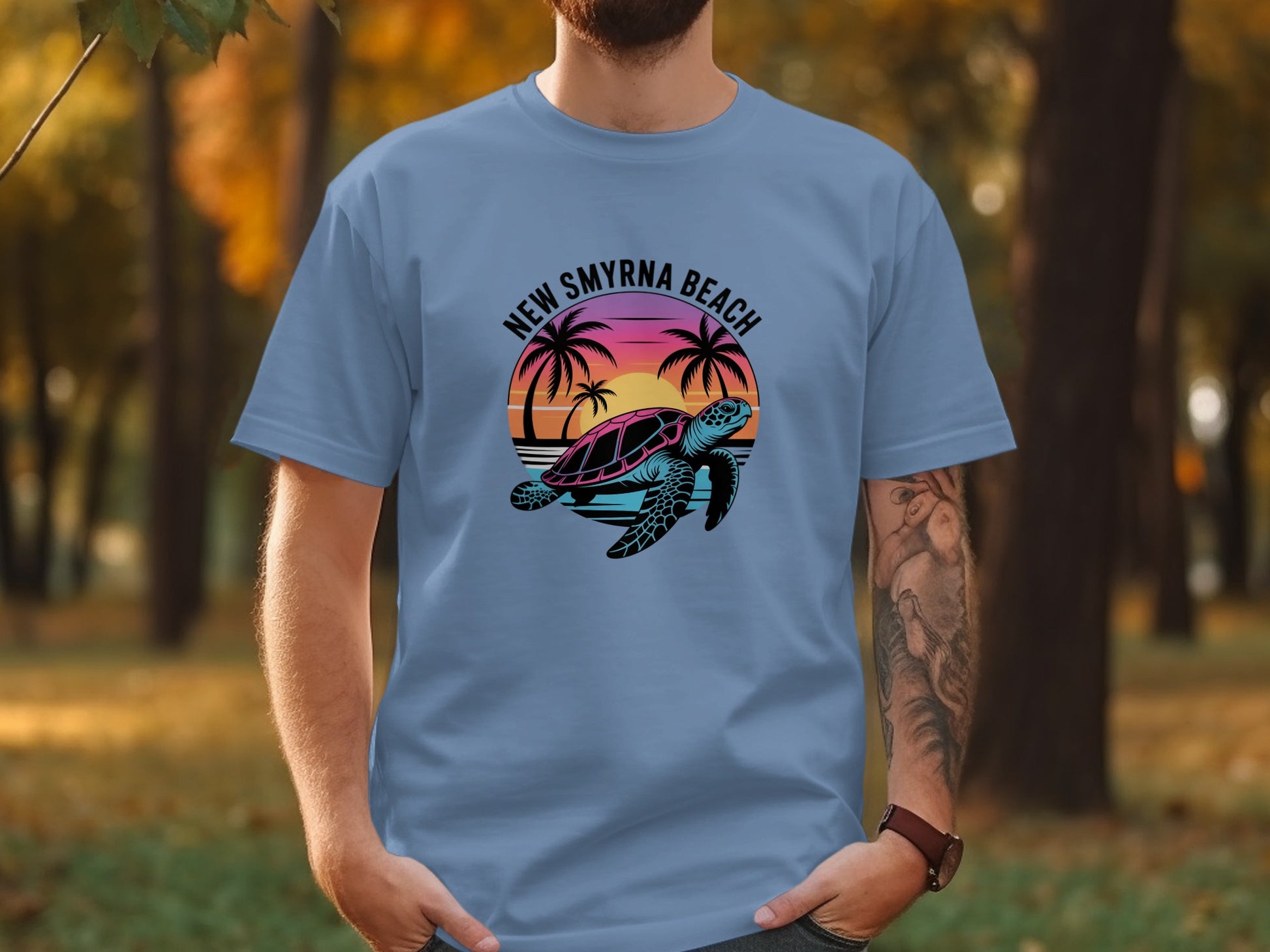 New Smyrna Beach Turtle Graphic Tee Shirt product type