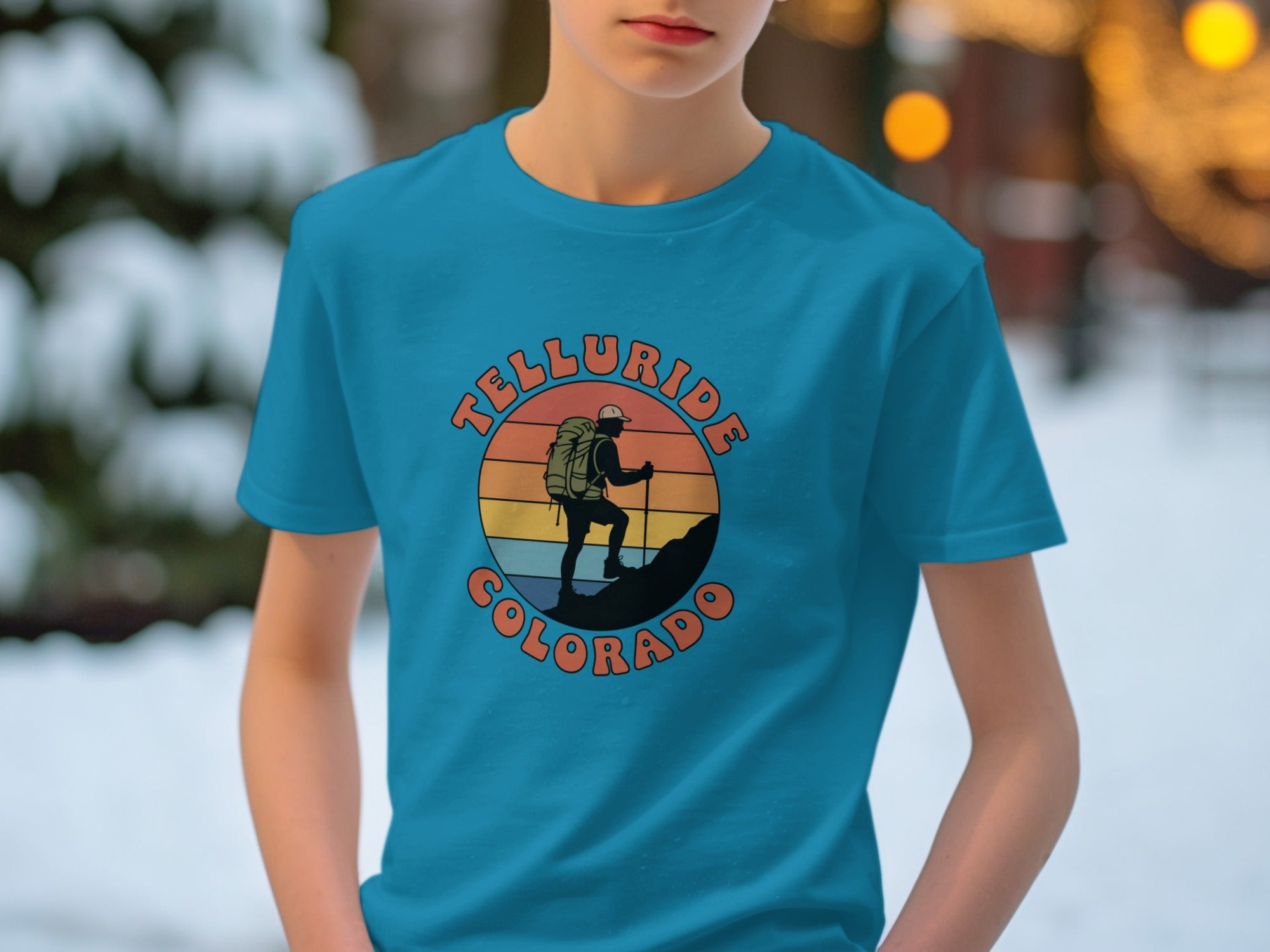Telluride Colorado Hiker Graphic T-Shirt