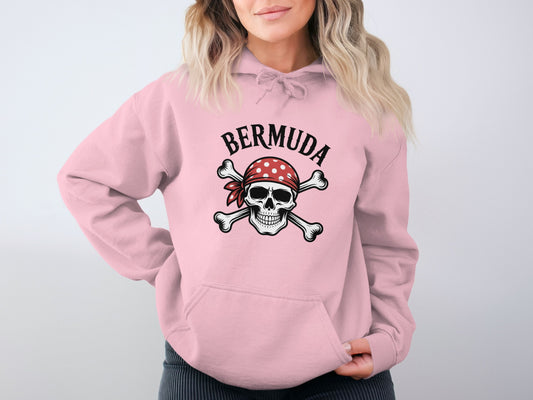 Bermuda Skull and Crossbones Pink Hoodie product