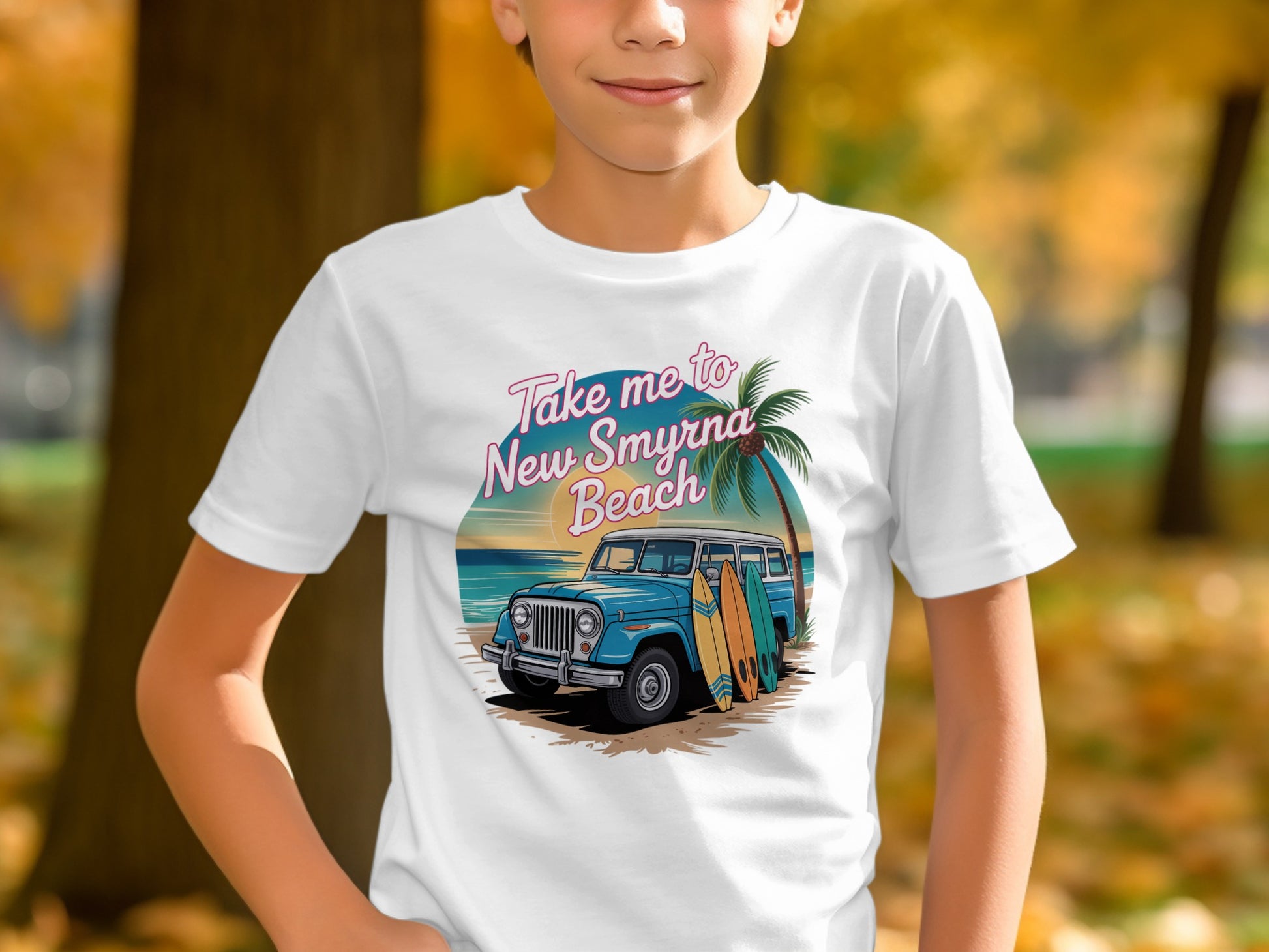 Take me to New Smyrna Beach graphic t-shirt product