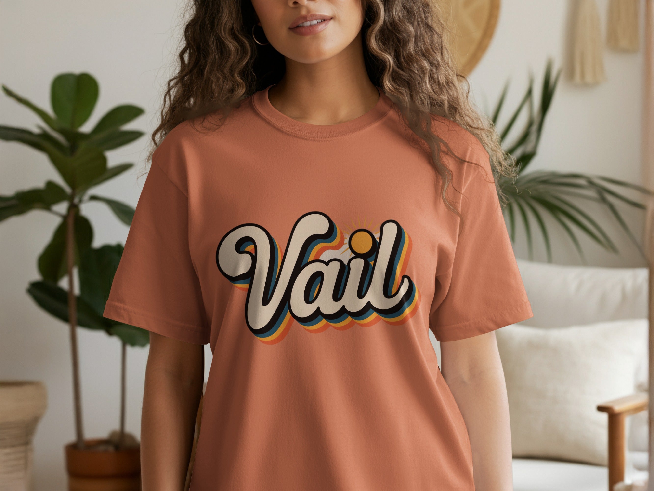 Graphic Vail Text Design Casual Wear T-Shirt product type