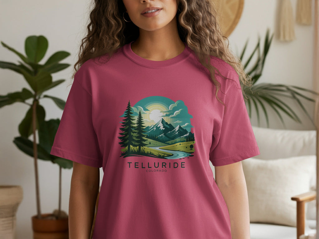 Telluride Womens T-Shirts Telluride Colorado Landscape T-Shirt