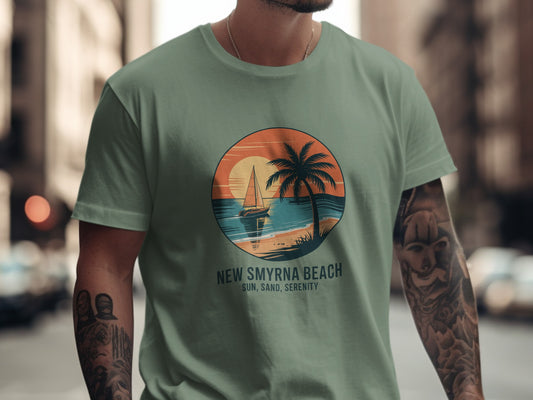 New Smyrna Beach Sun Sand Serenity Graphic Shirt product
