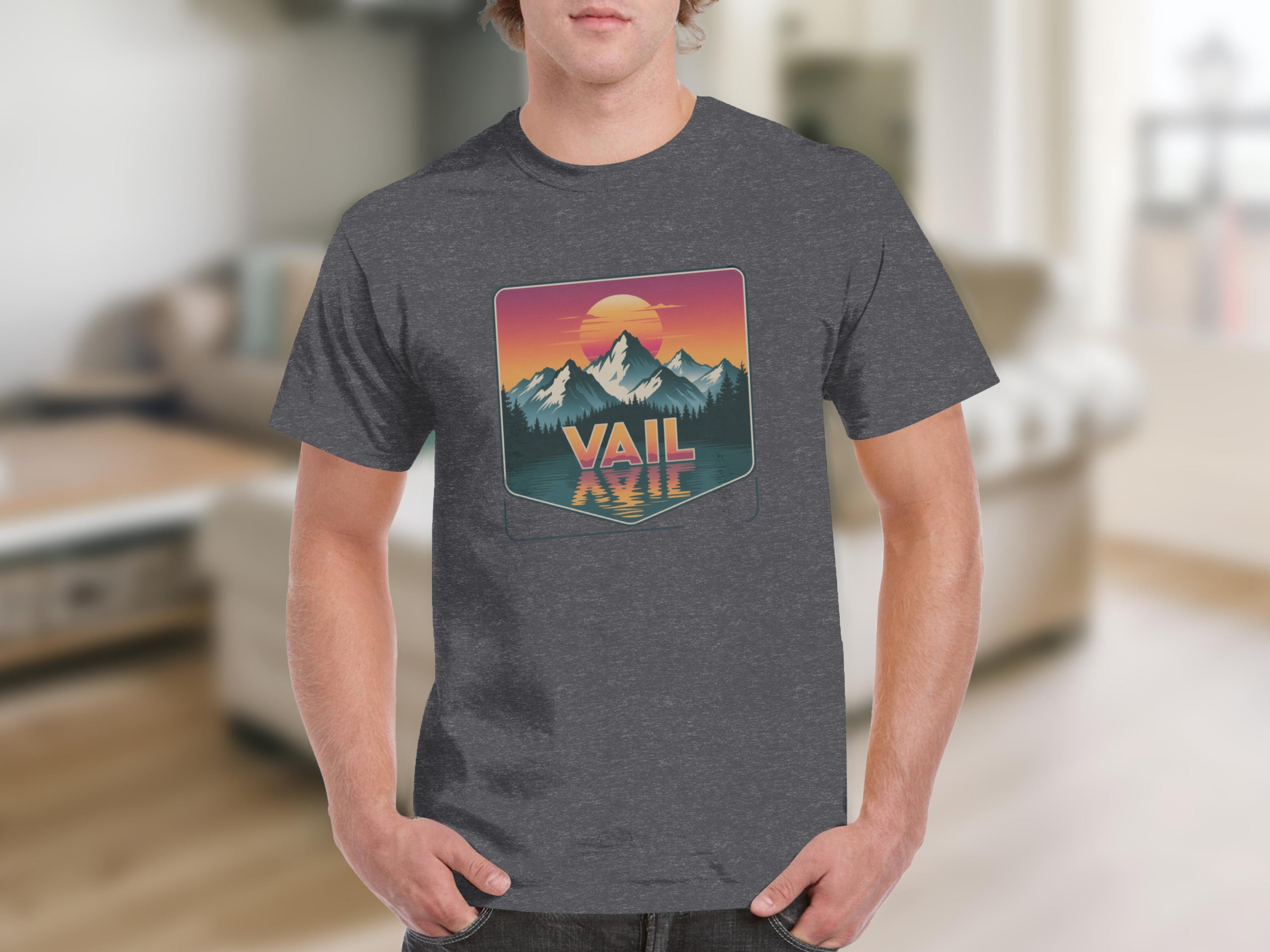 Vail Mountain Sunset Graphic T Shirt product