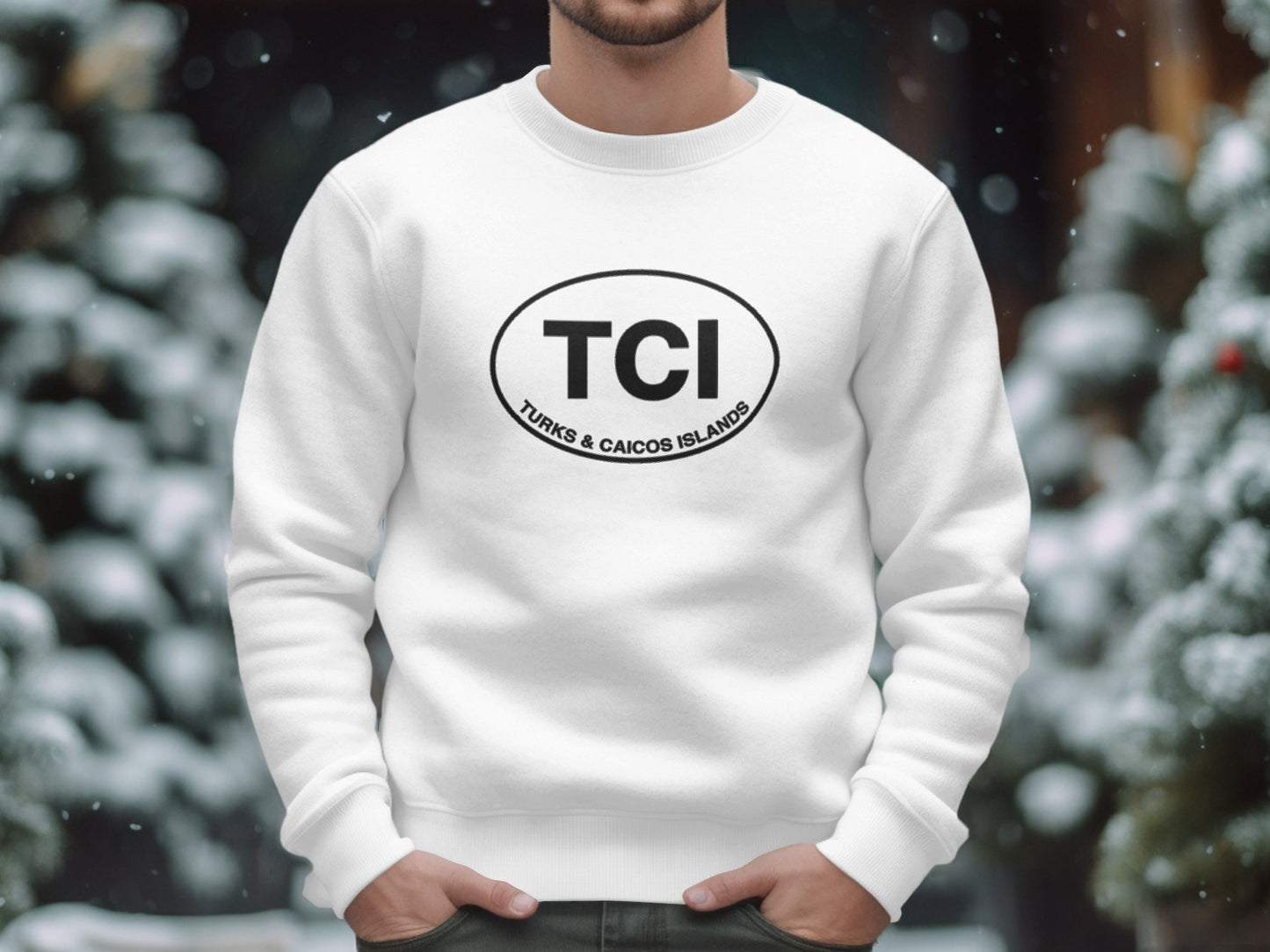 Turks and Caicos Mens Sweatshirt White