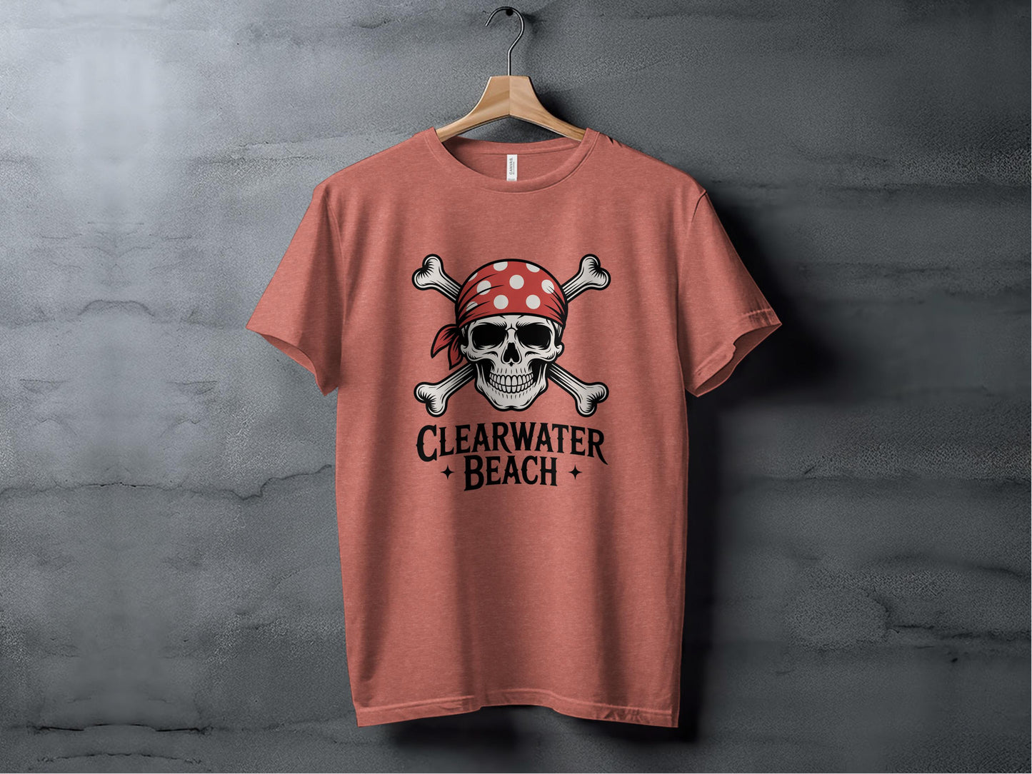 Clearwater Beach Skull Bandana Graphic T-Shirt product