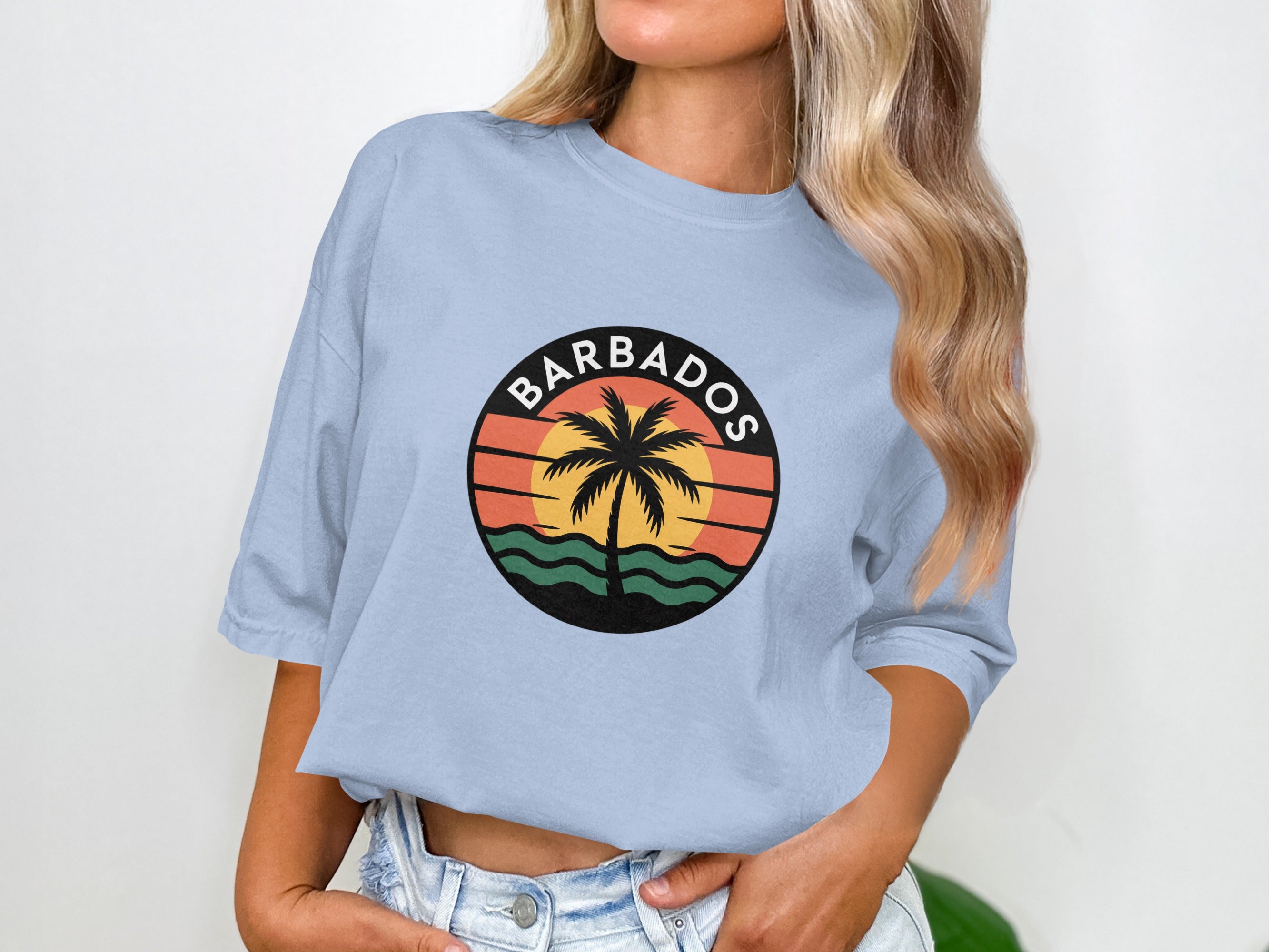 Casual Tropical Barbados Graphic Tee Shirt product