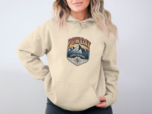 Aspen Colorado Pow Day Graphic Hoodie product