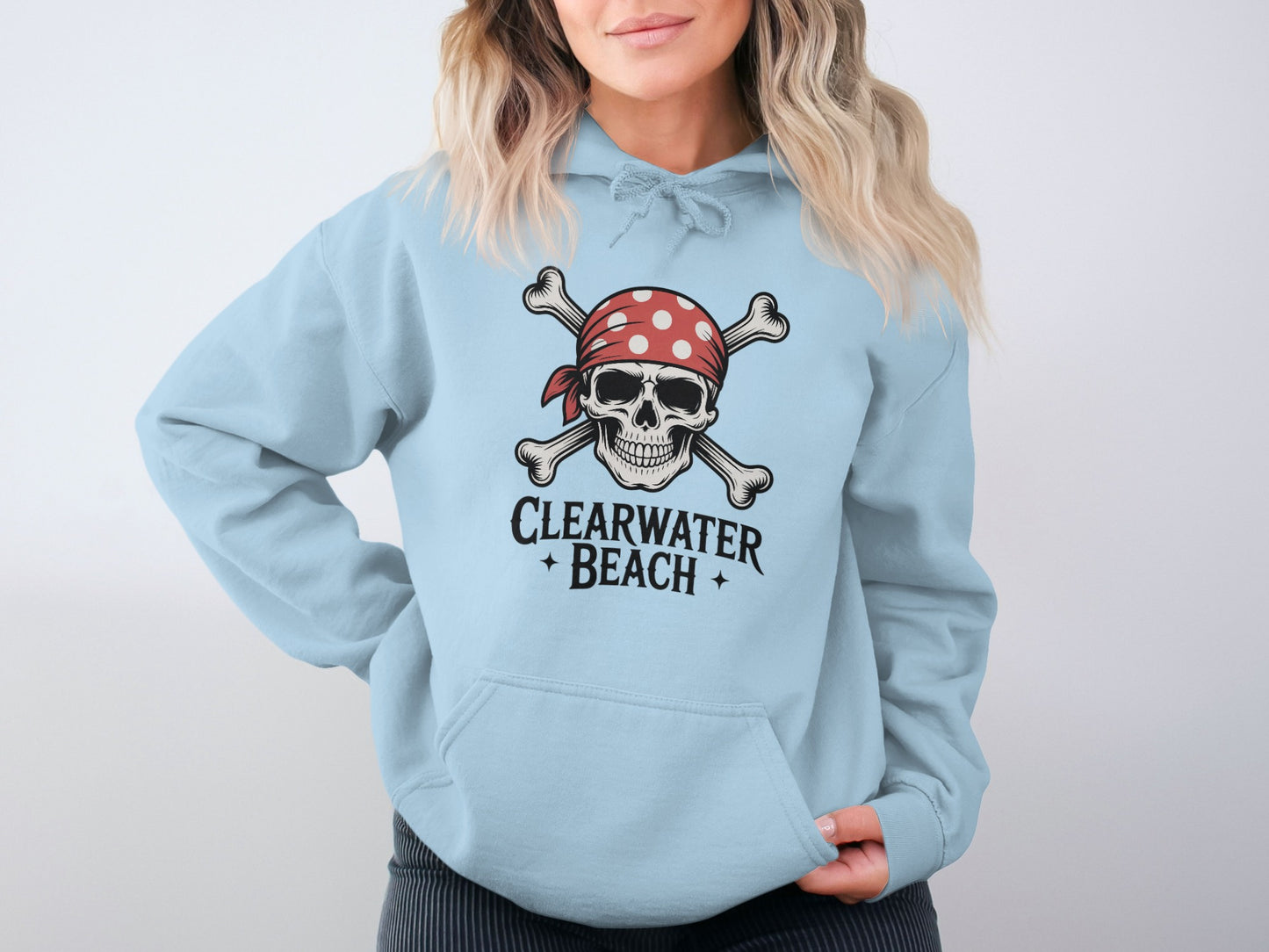 Clearwater Beach Pirate Skull Hoodie product