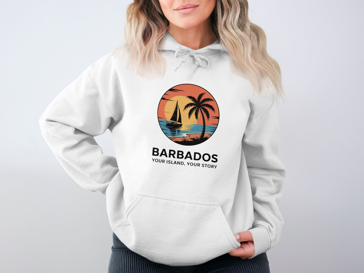 Barbados Scenic Sailboat Beach Hoodie product