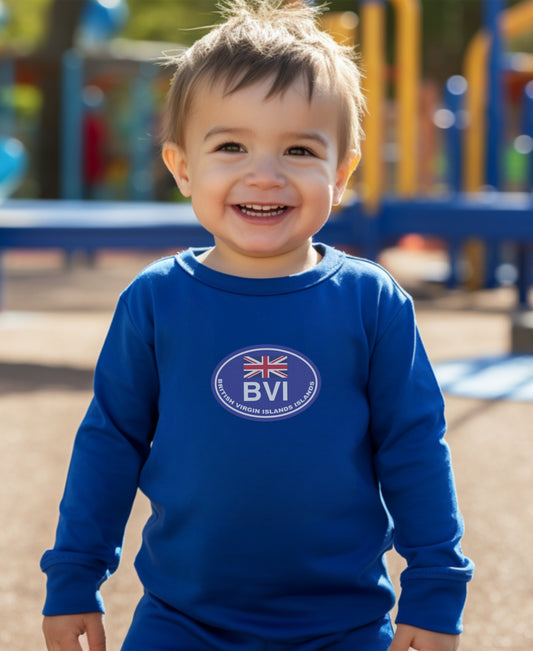 BVI sailing calm waters around Tortola Toddler Long Sleeve T-Shirt