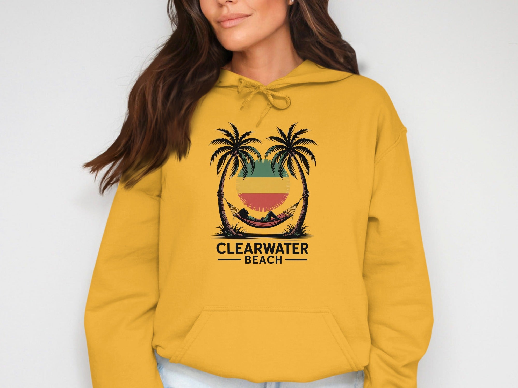 Clearwater Beach Hoodie Sunset Design Graphic product