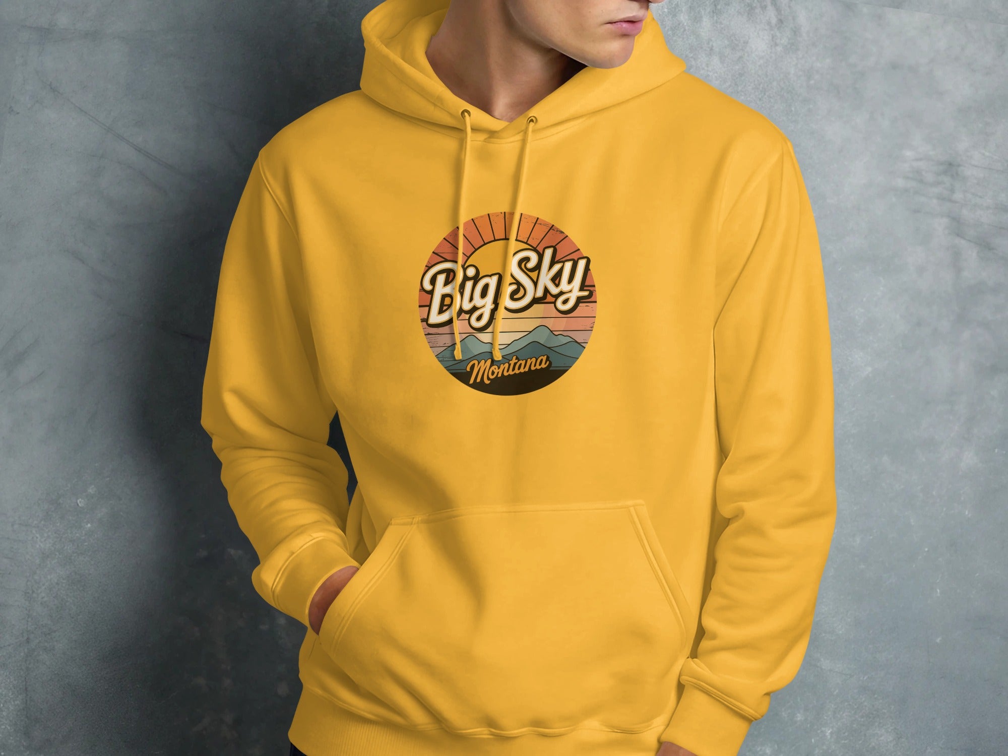 Big Sky Montana Scenic Retro Logo Hoodie Product