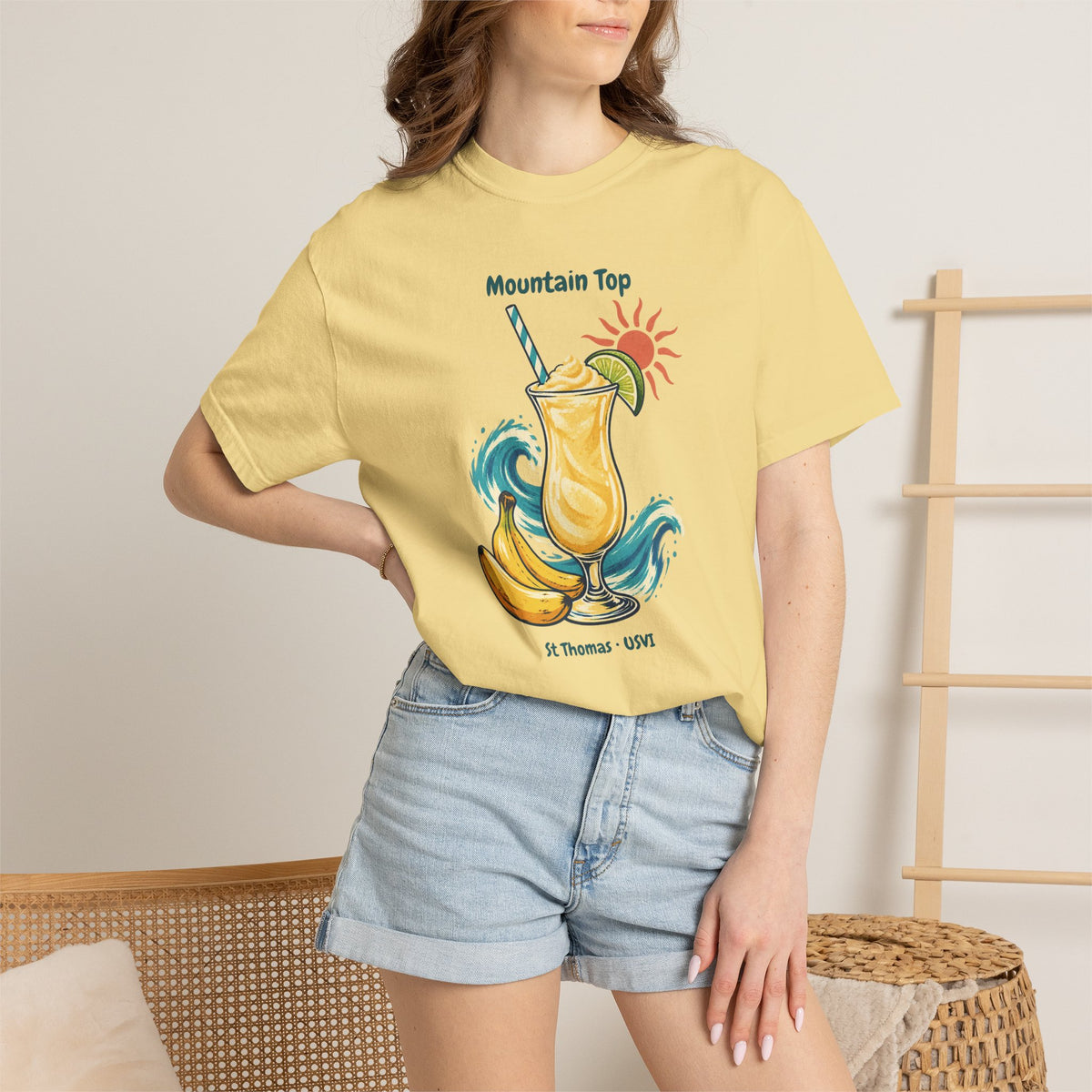 Mountain Top St. Thomas USVI Comfort Colors 1717 T-Shirt