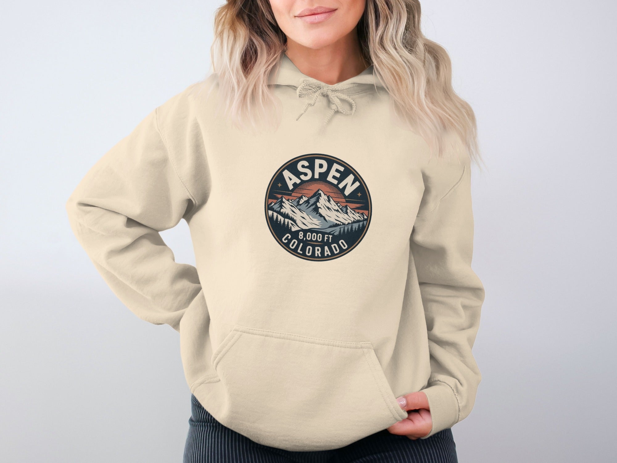 Aspen Colorado 8000 Ft Mountains Design Hoodies product