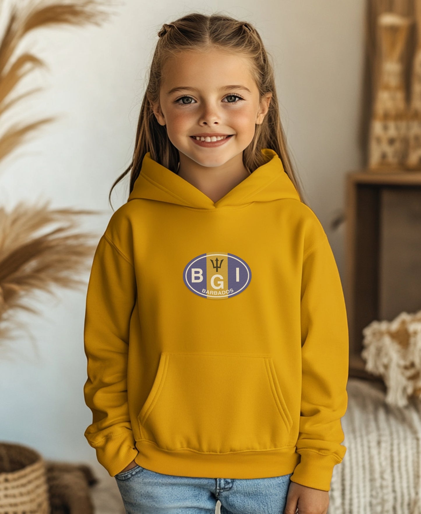 BGI Barbados Yellow Hoodie for Kids Stylish product