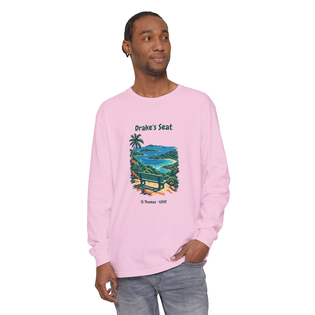 Drake's Seat St. Thomas USVI Comfort Colors 6014 Long Sleeve T-Shirt