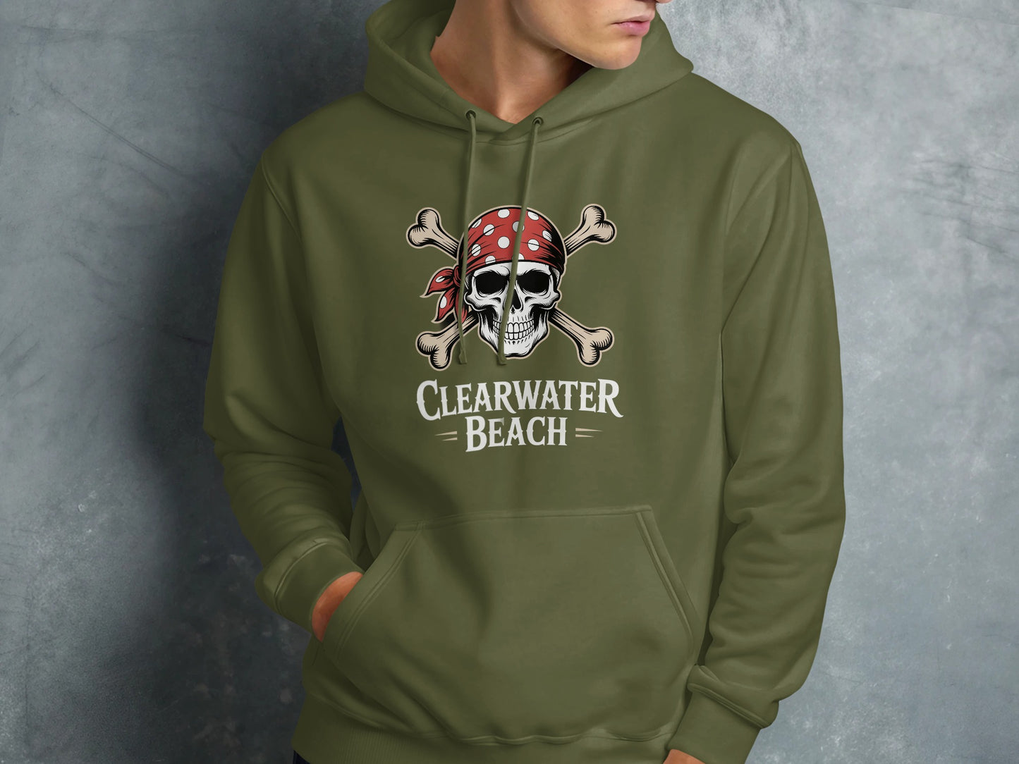 Clearwater Beach Skull and Crossbones Hoodie product