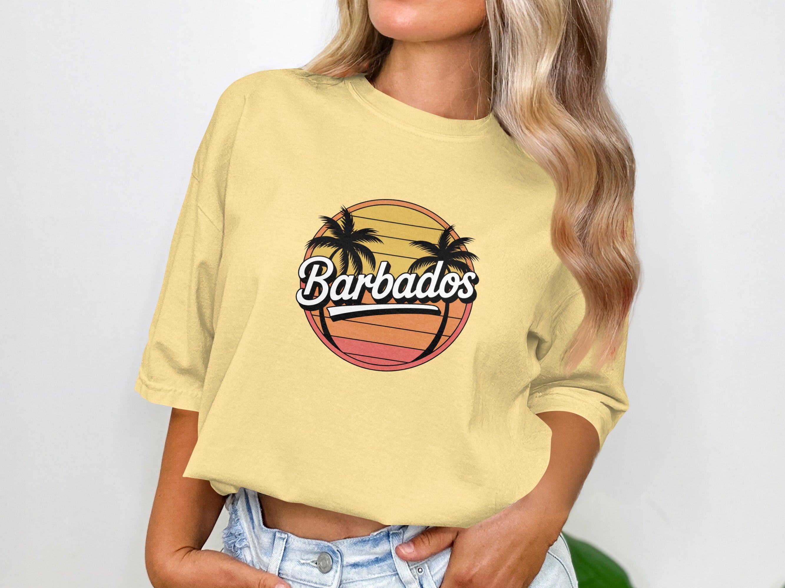 Barbados Palms Sunset Graphic Print Tee product type