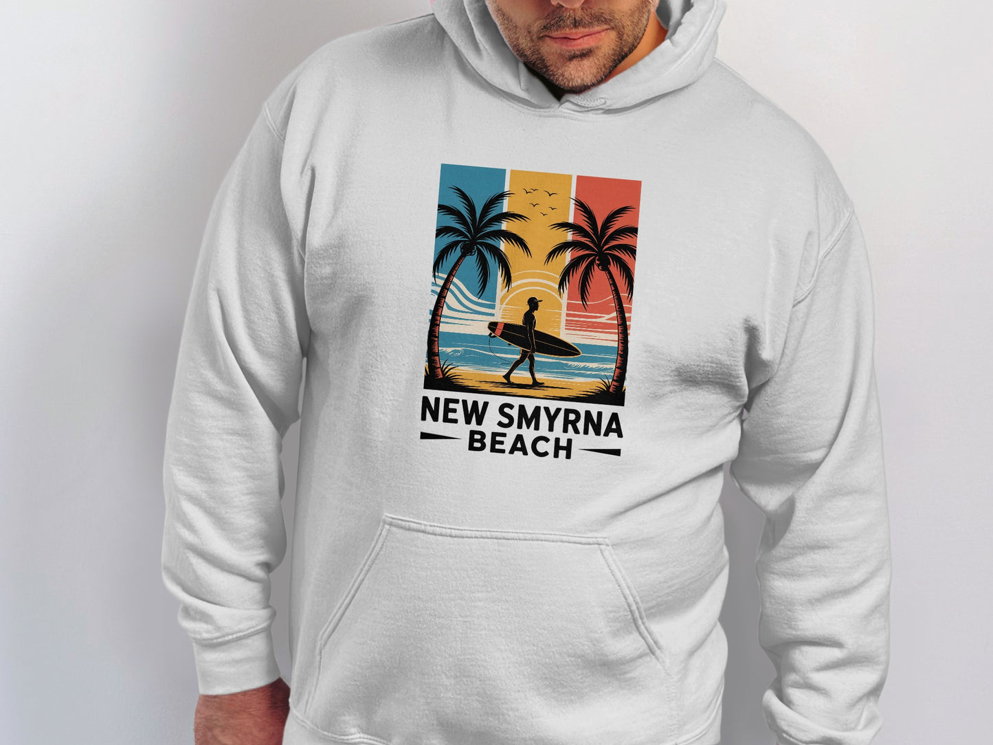 New Smyrna Beach Surfing Retro Hoodie product