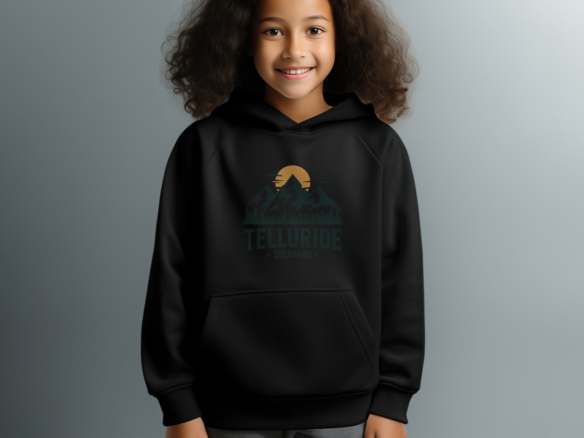 Telluride Colorado Mountain Hoodie for Kids