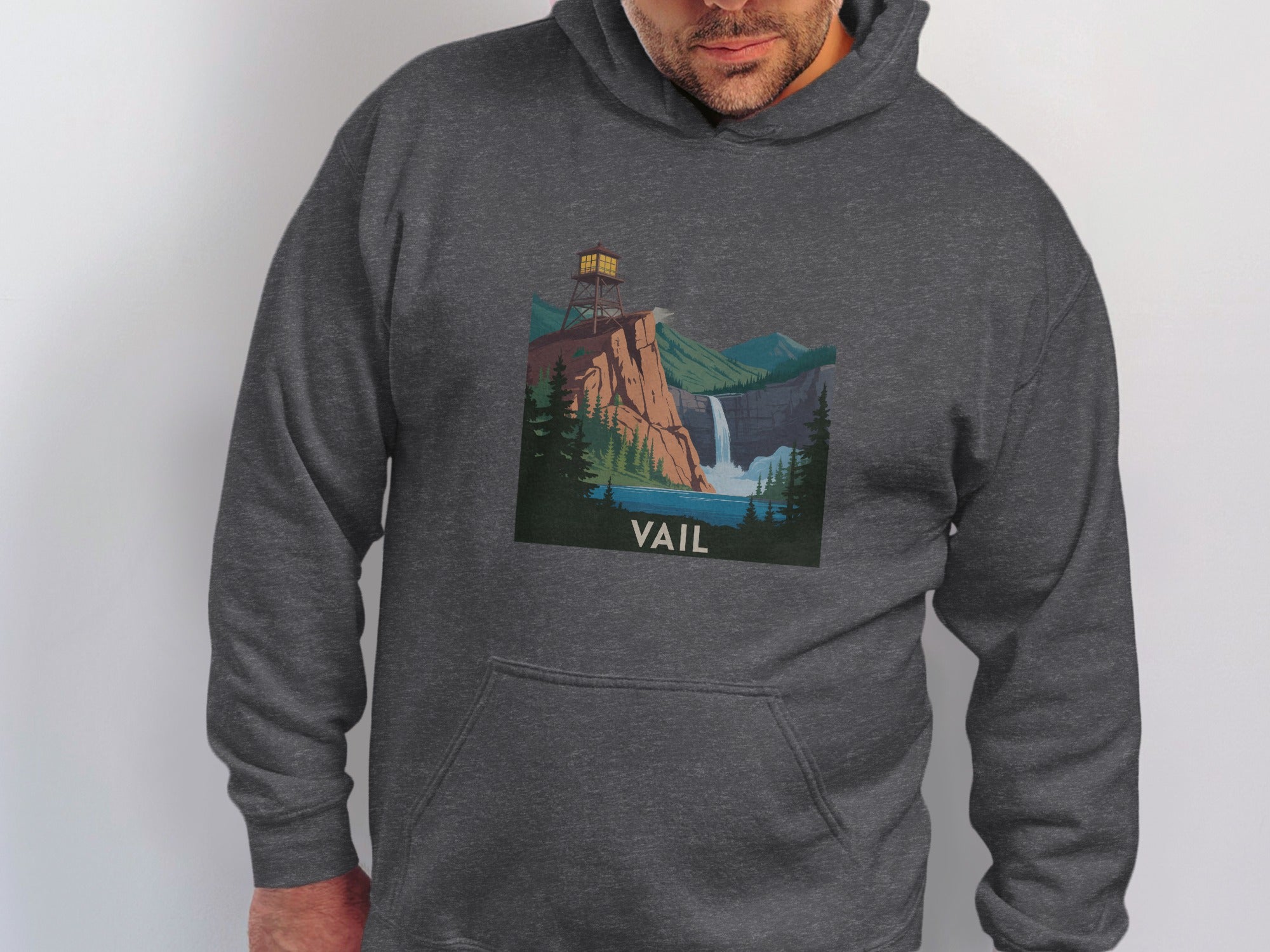 Vail Mountain Hoodie with Scenic Mountain Design product