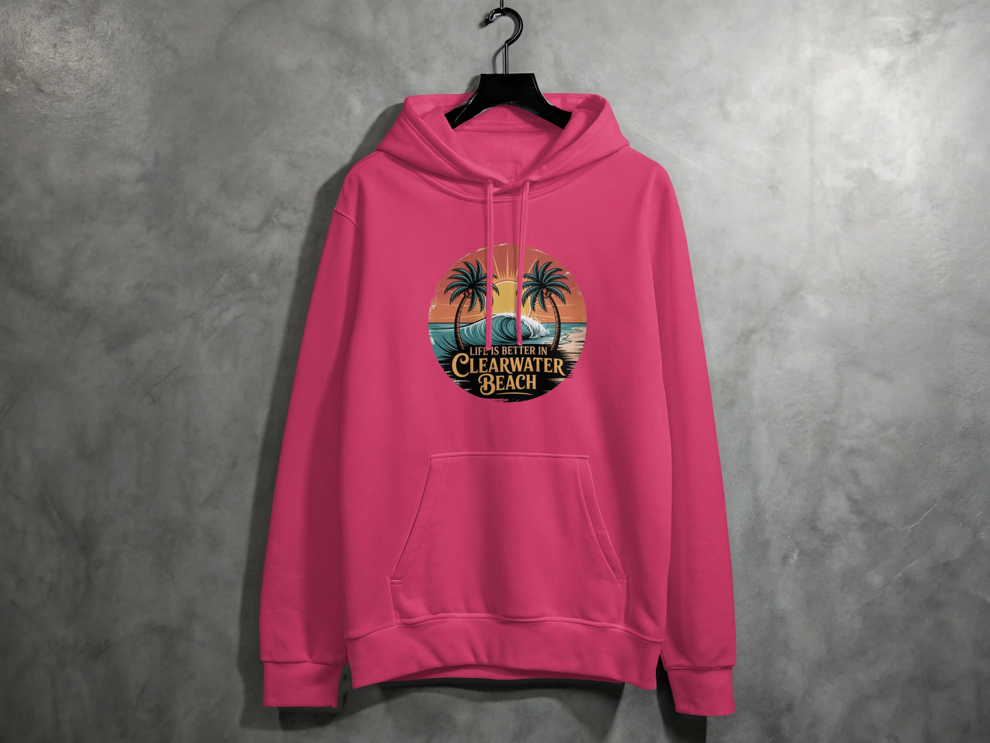 Retro Clearwater Beach Palm Trees Hoodie product