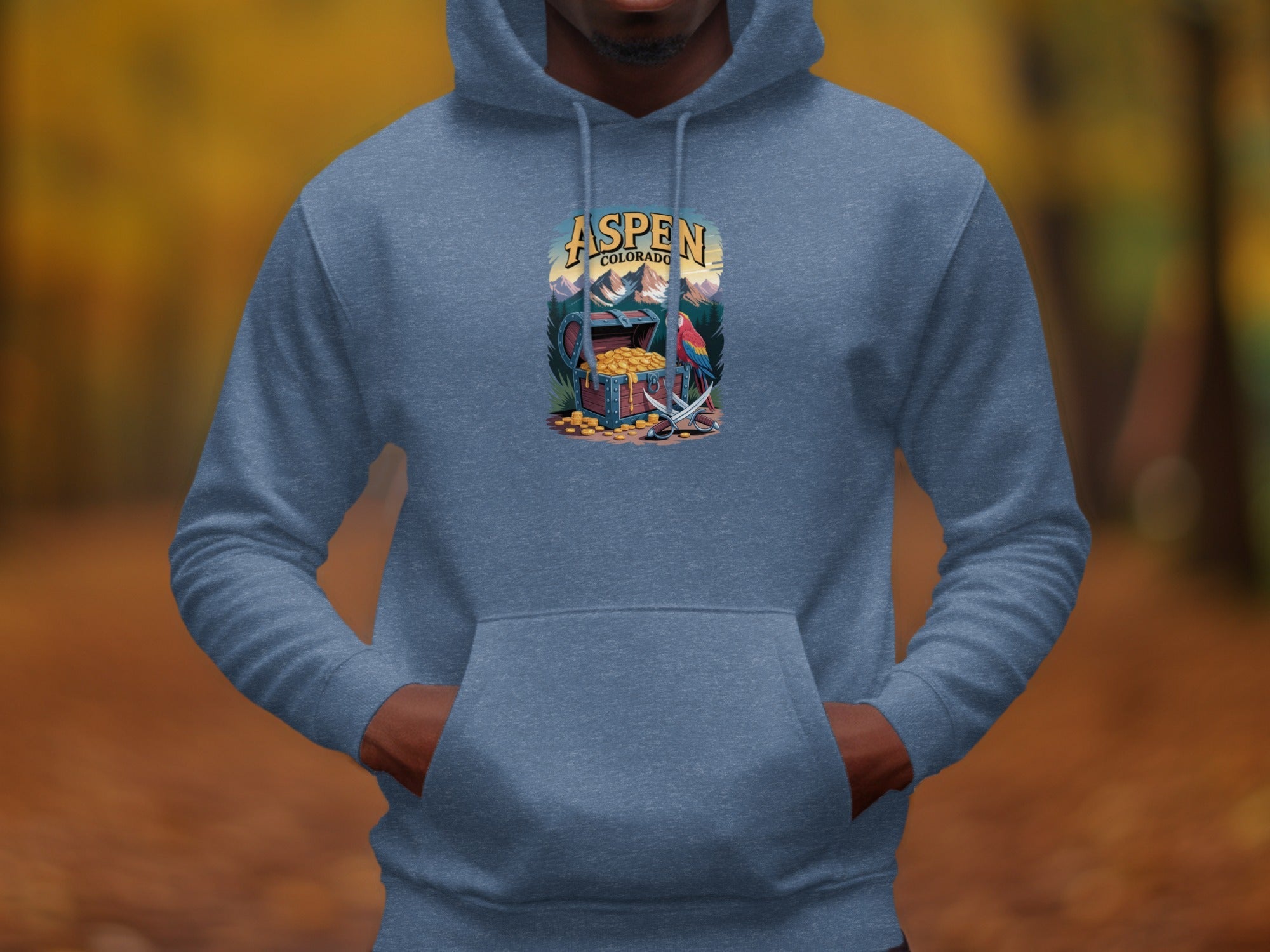 Aspen Colorado Scenic Treasure Graphic Mens Hoodiess Hoodies