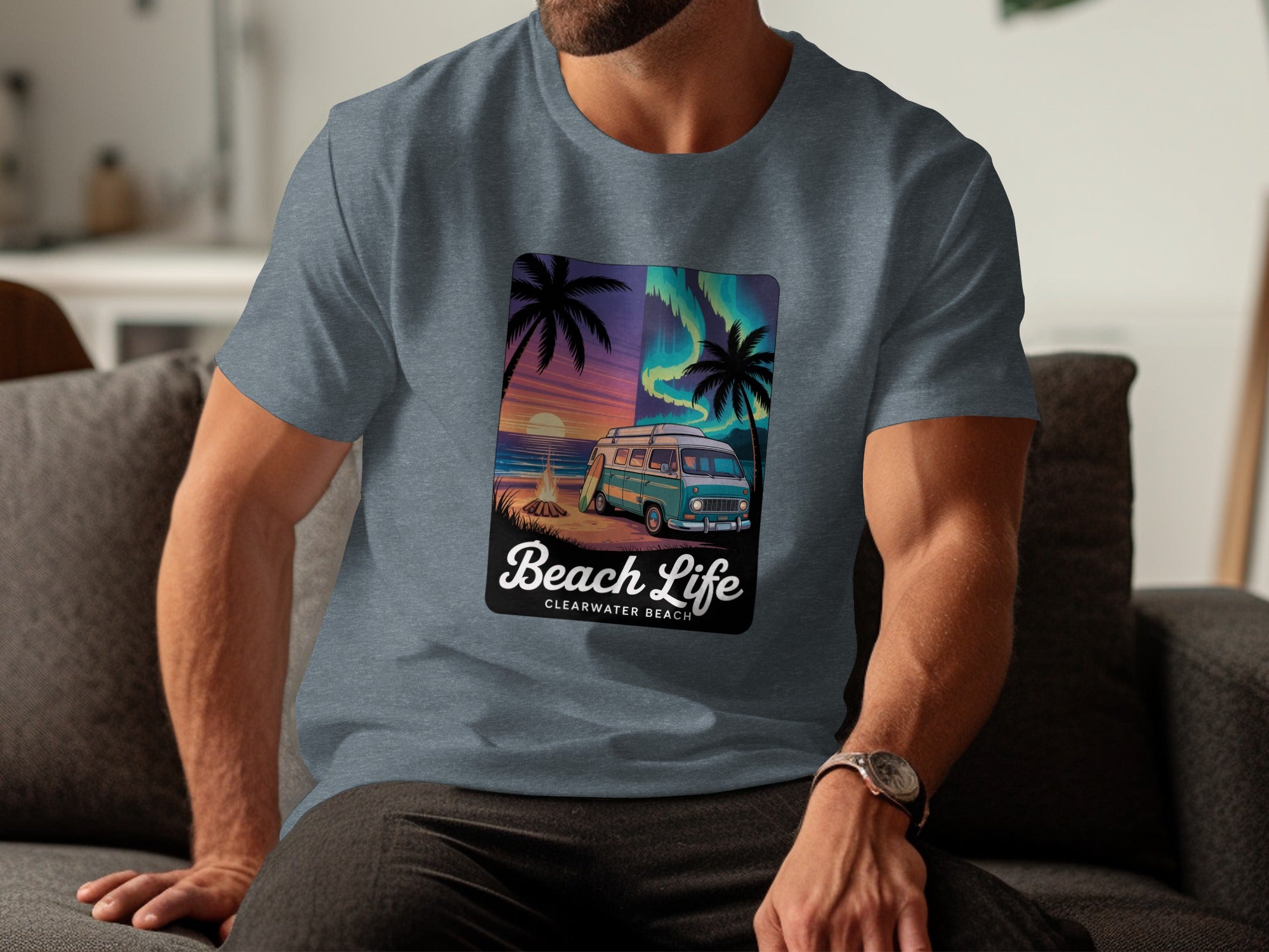 Beach Life Clearwater Beach Graphic Print Shirt product
