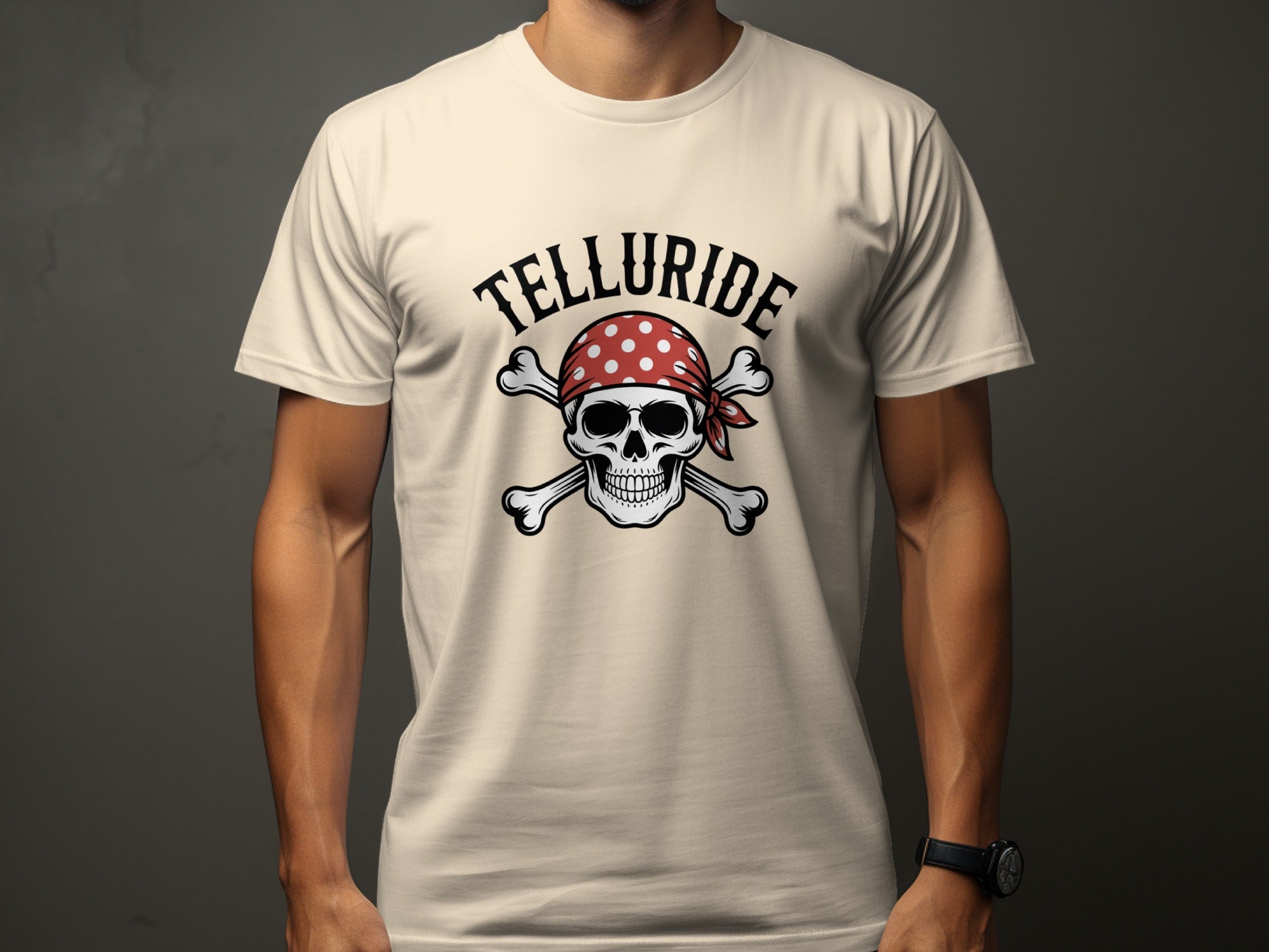 Telluride Skull Bandana Graphic Pirate T-shirt product type