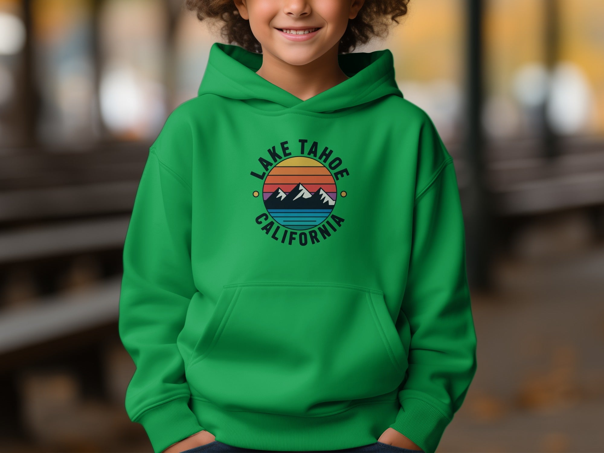 Lake Tahoe California Hoodie with Retro Design