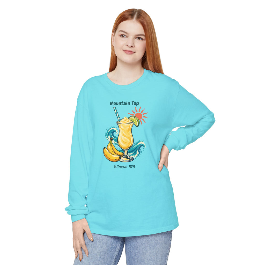 Mountain Top St. Thomas USVI Comfort Colors 6014 Long Sleeve T-Shirt