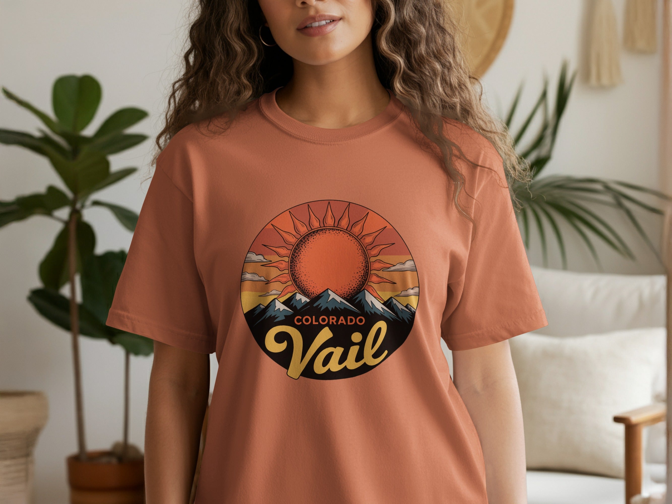 Vail Colorado Sunset Design Graphic T-Shirt product