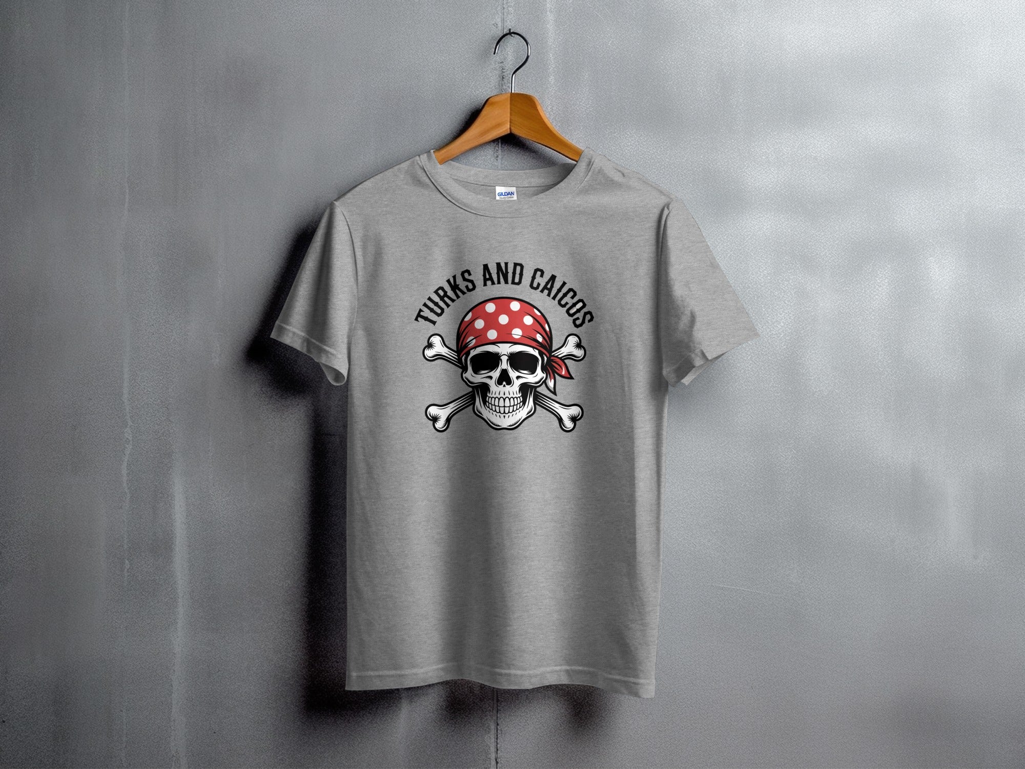 Turks and Caicos Skull and Crossbones T-shirt product type