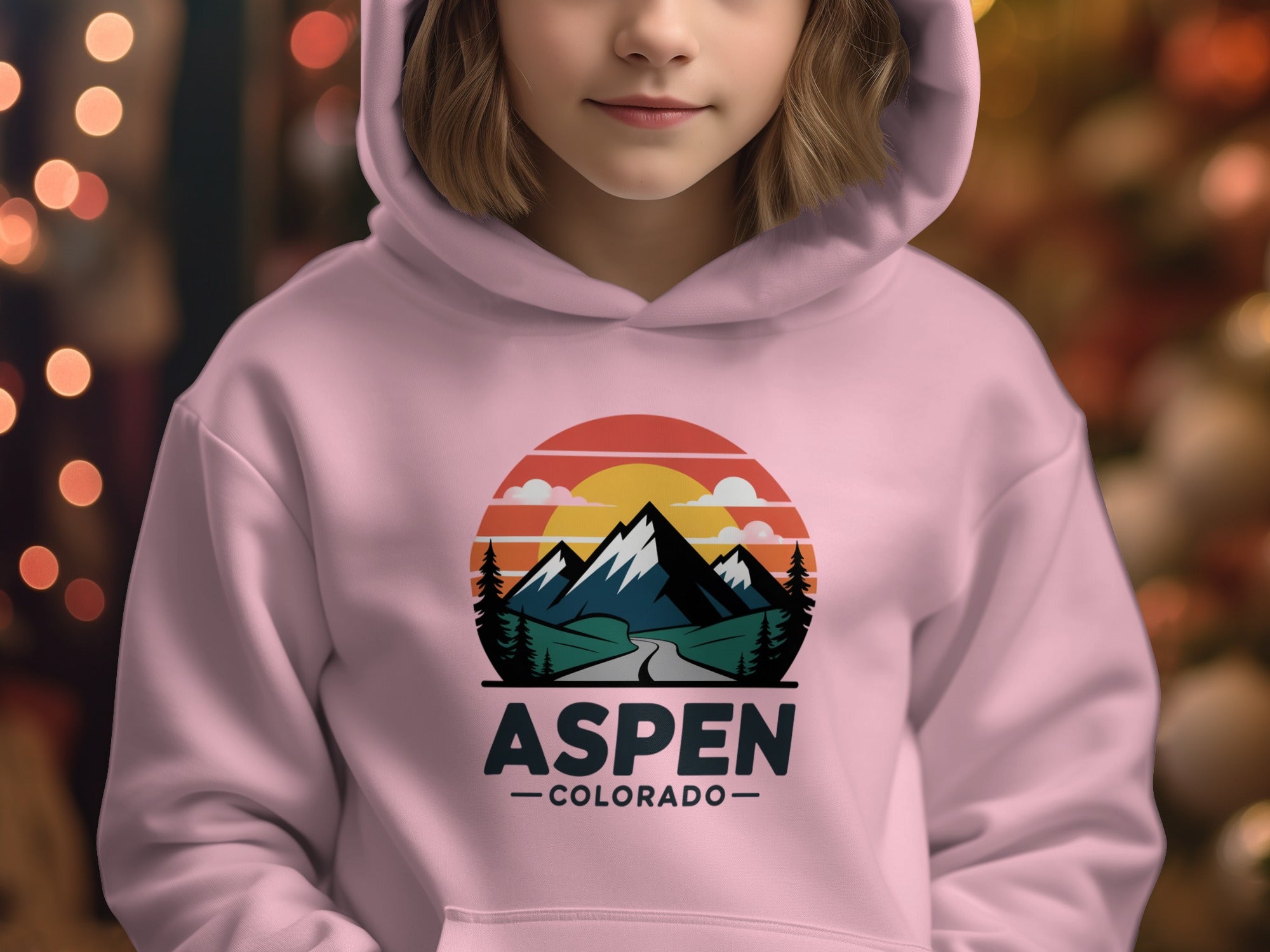 Aspen Colorado Mountain Design Hoodie Product