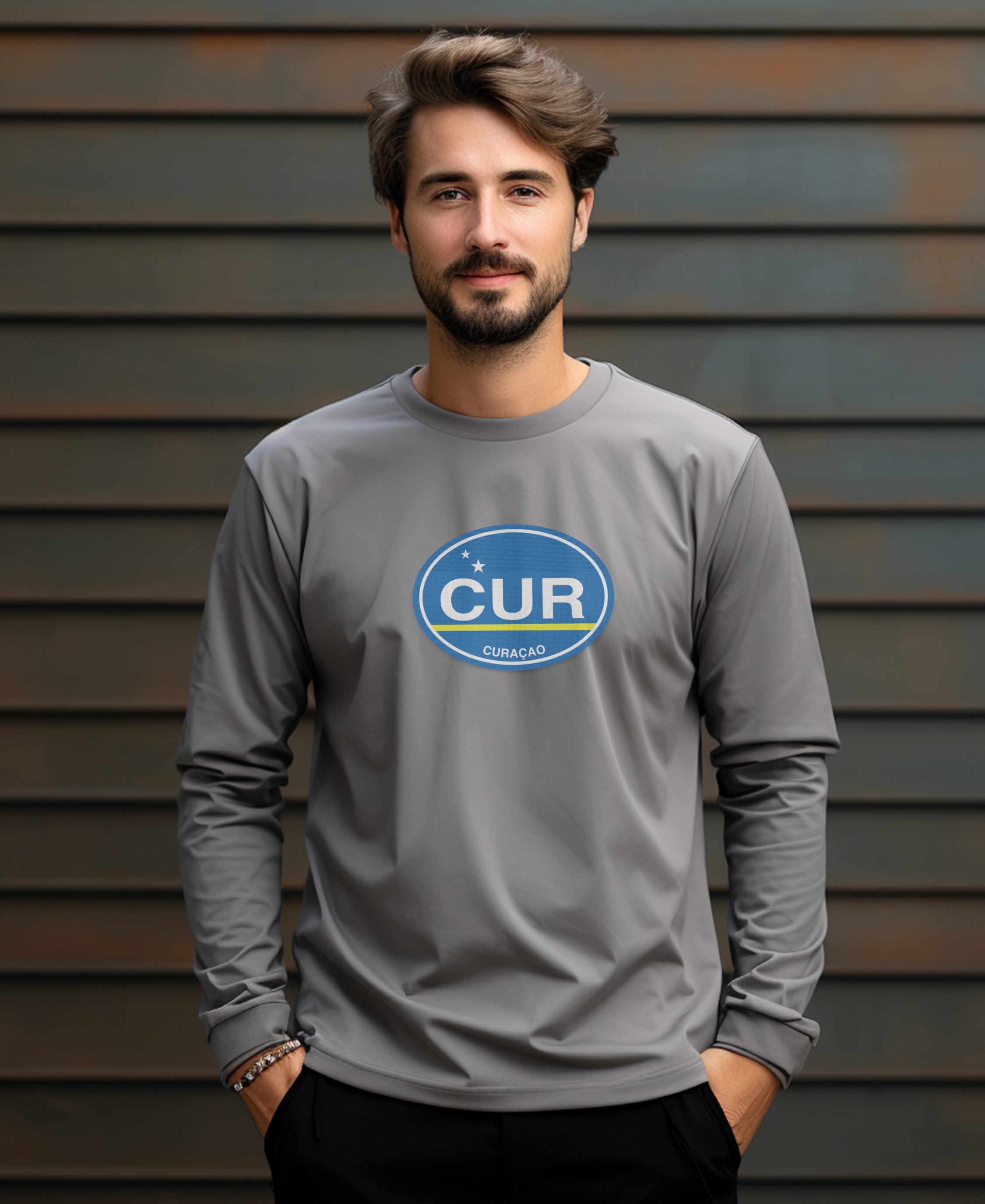 Curacao Colorful Carnival and Historic Willemstad Mens Long Sleeve T Shirt