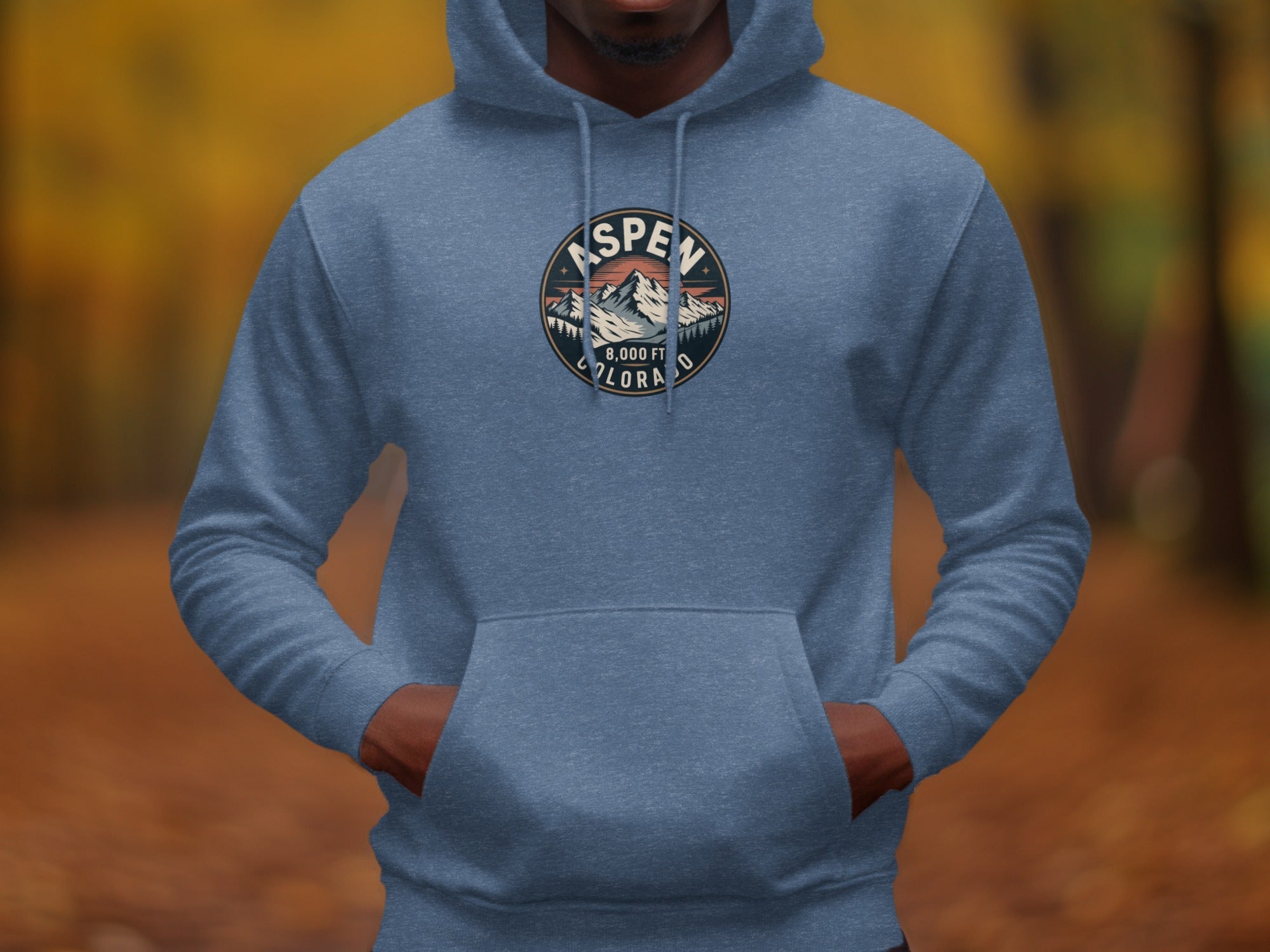 Aspen Colorado 8000 FT Blue Graphic Hoodies product