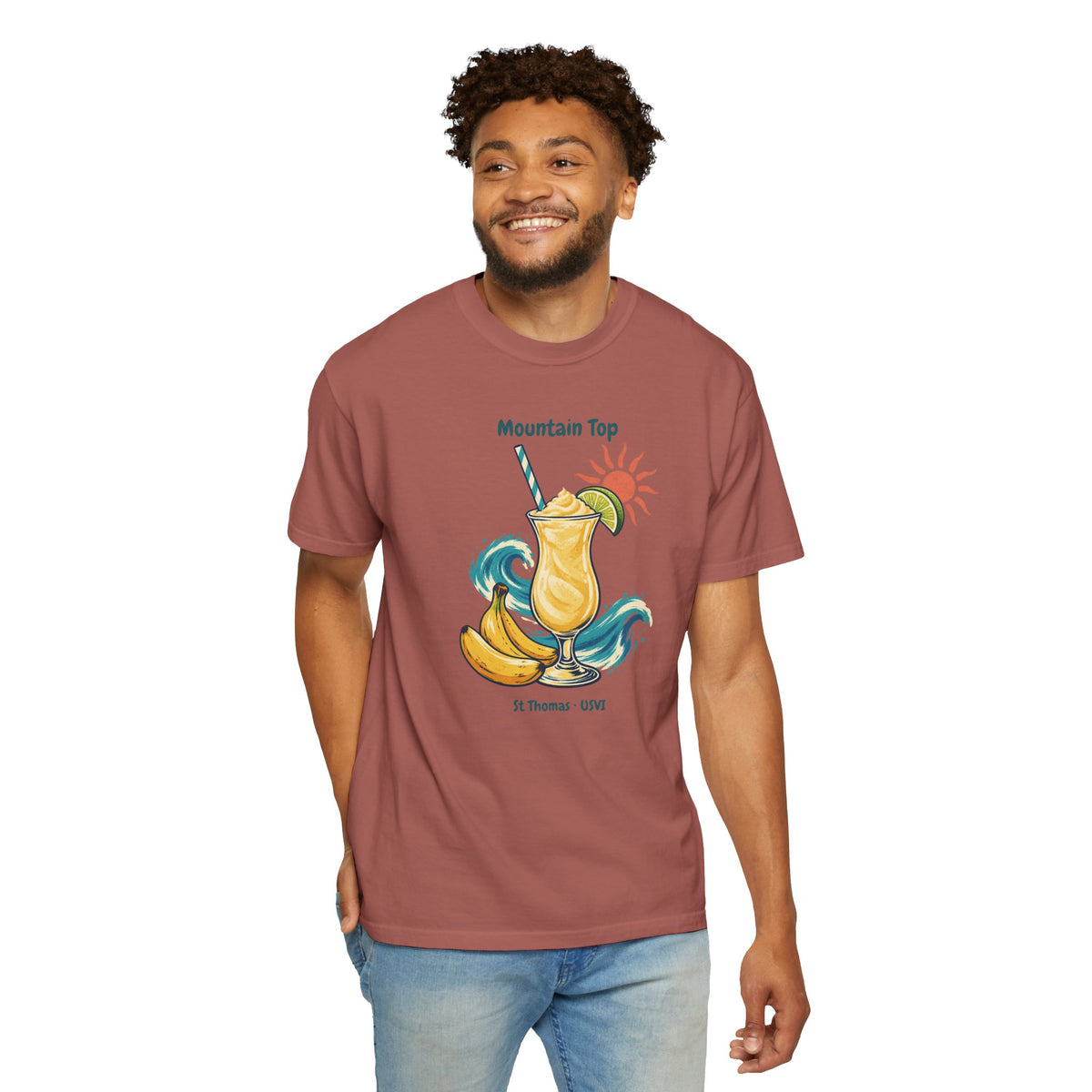 Mountain Top St. Thomas USVI Comfort Colors 1717 T-Shirt