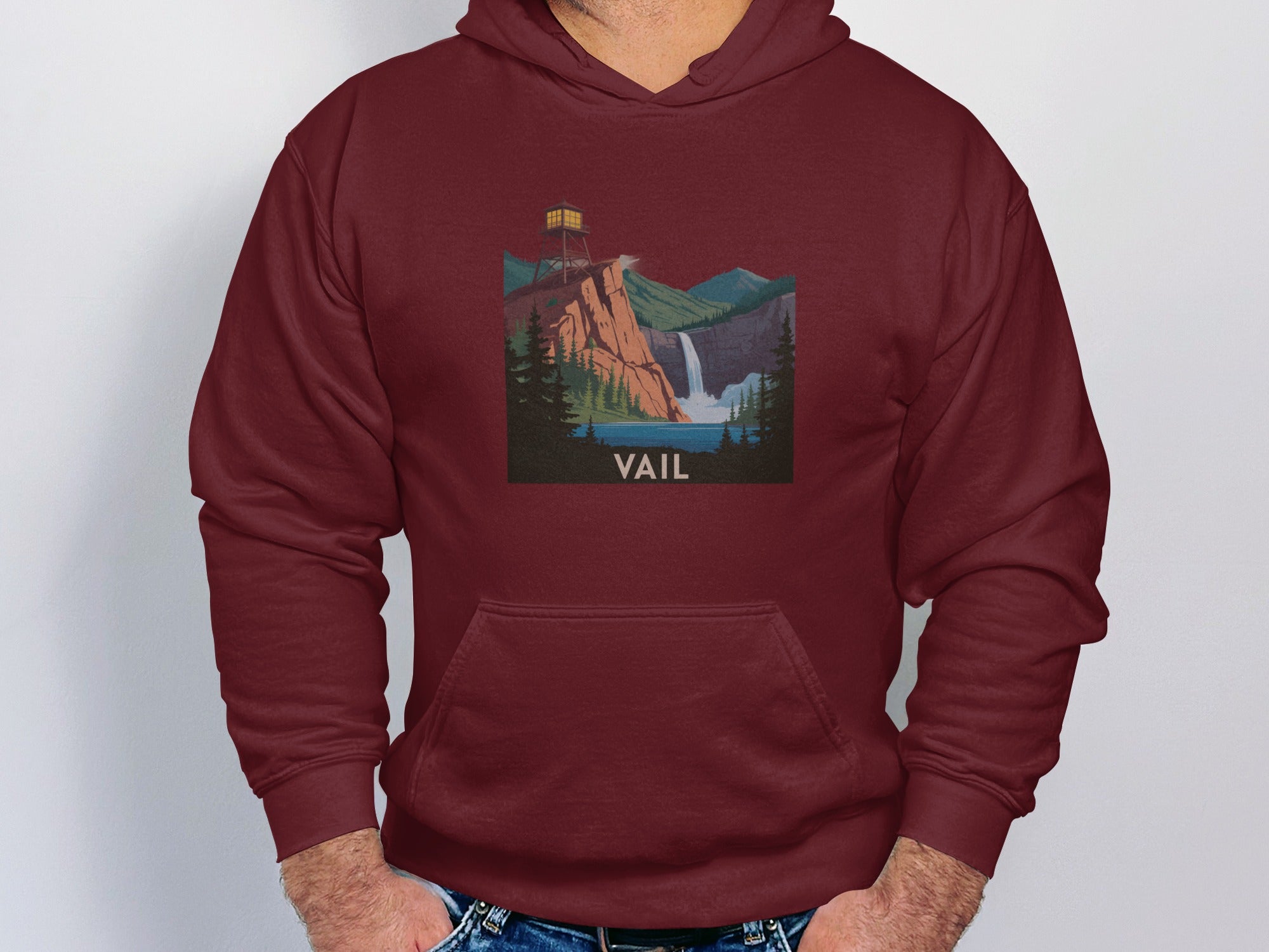 Scenic Vail Mountain Landscape Hoodie product