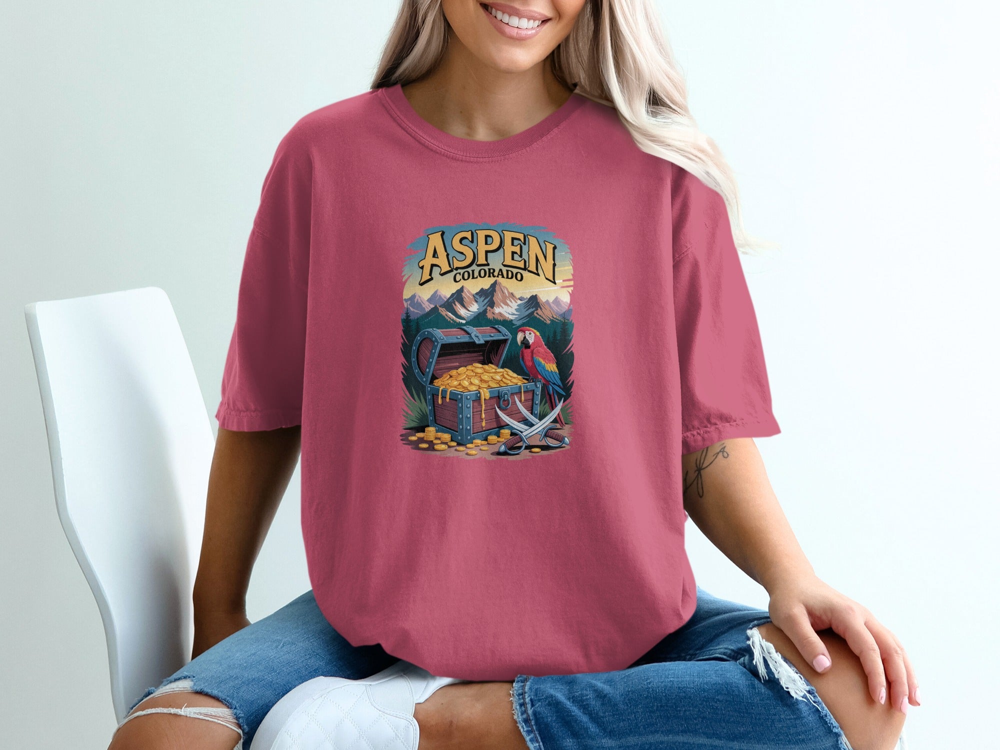 Aspen Colorado Graphic Oversized Tee Shirt product