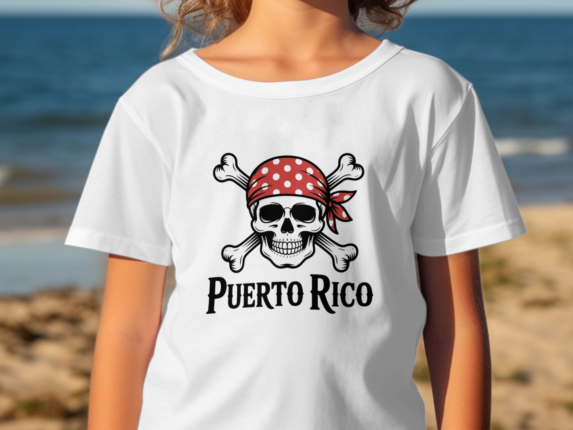 Pirate Skull Puerto Rico Design T-Shirt product