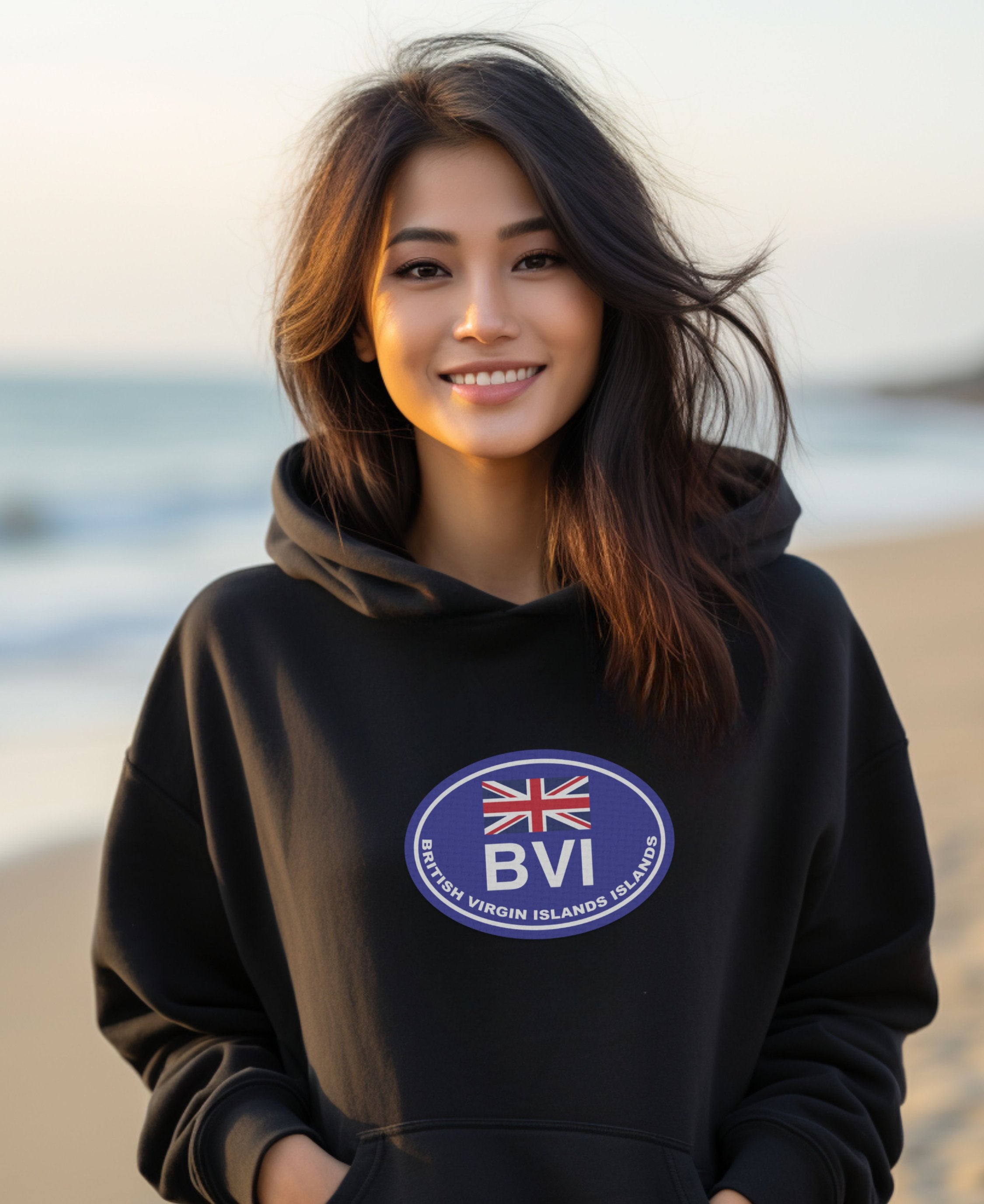 BVI Ocean Calm & Festive Vibes Womens Hoodie