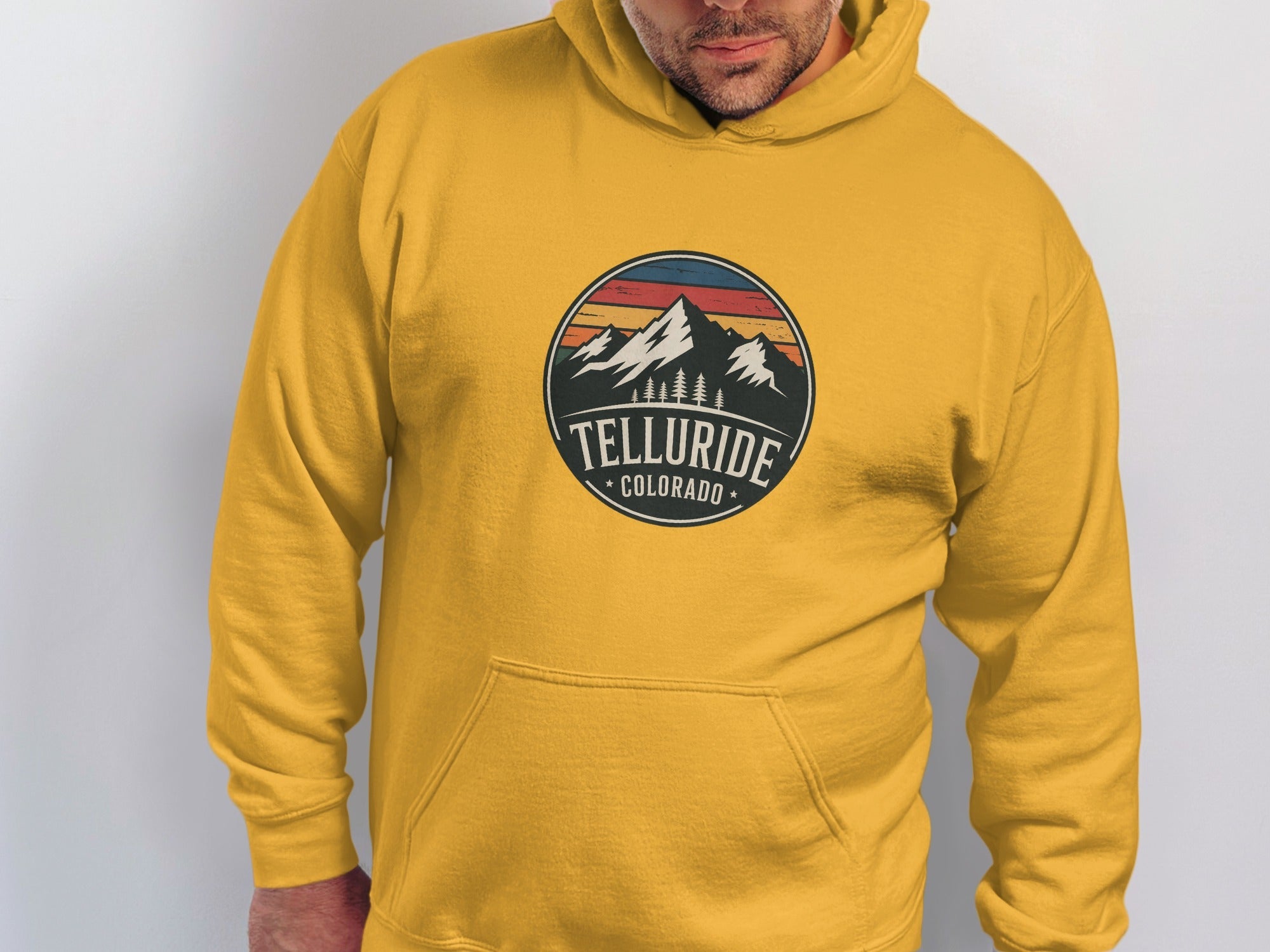 Telluride Colorado Hoodie with Mountain Design