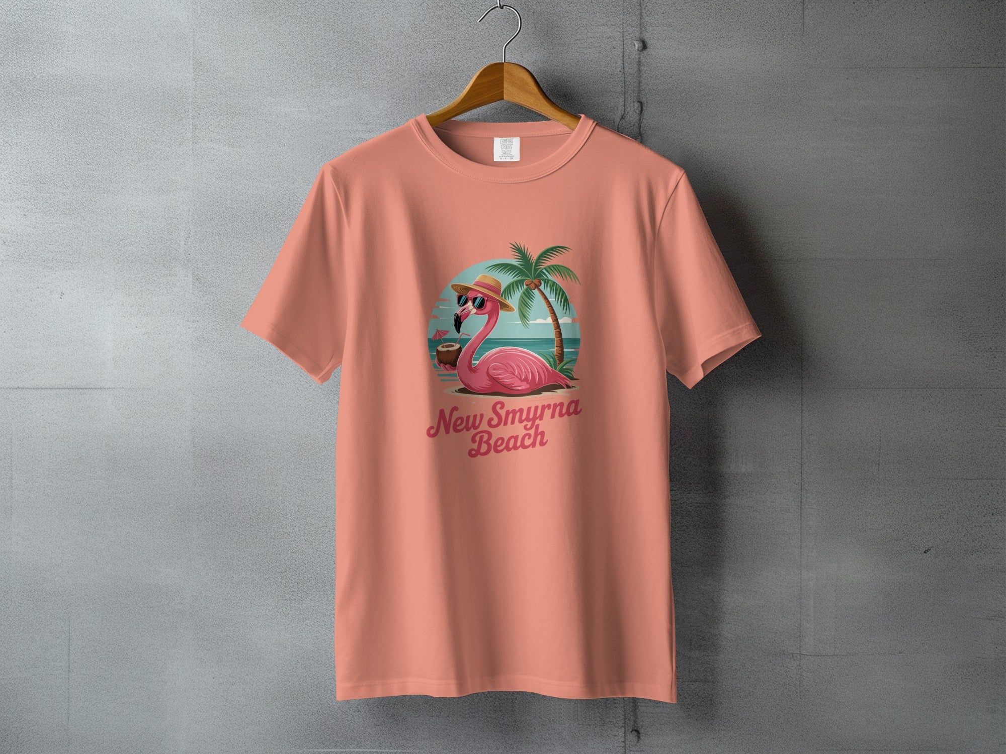 New Smyrna Beach Flamingo Design T-shirt product